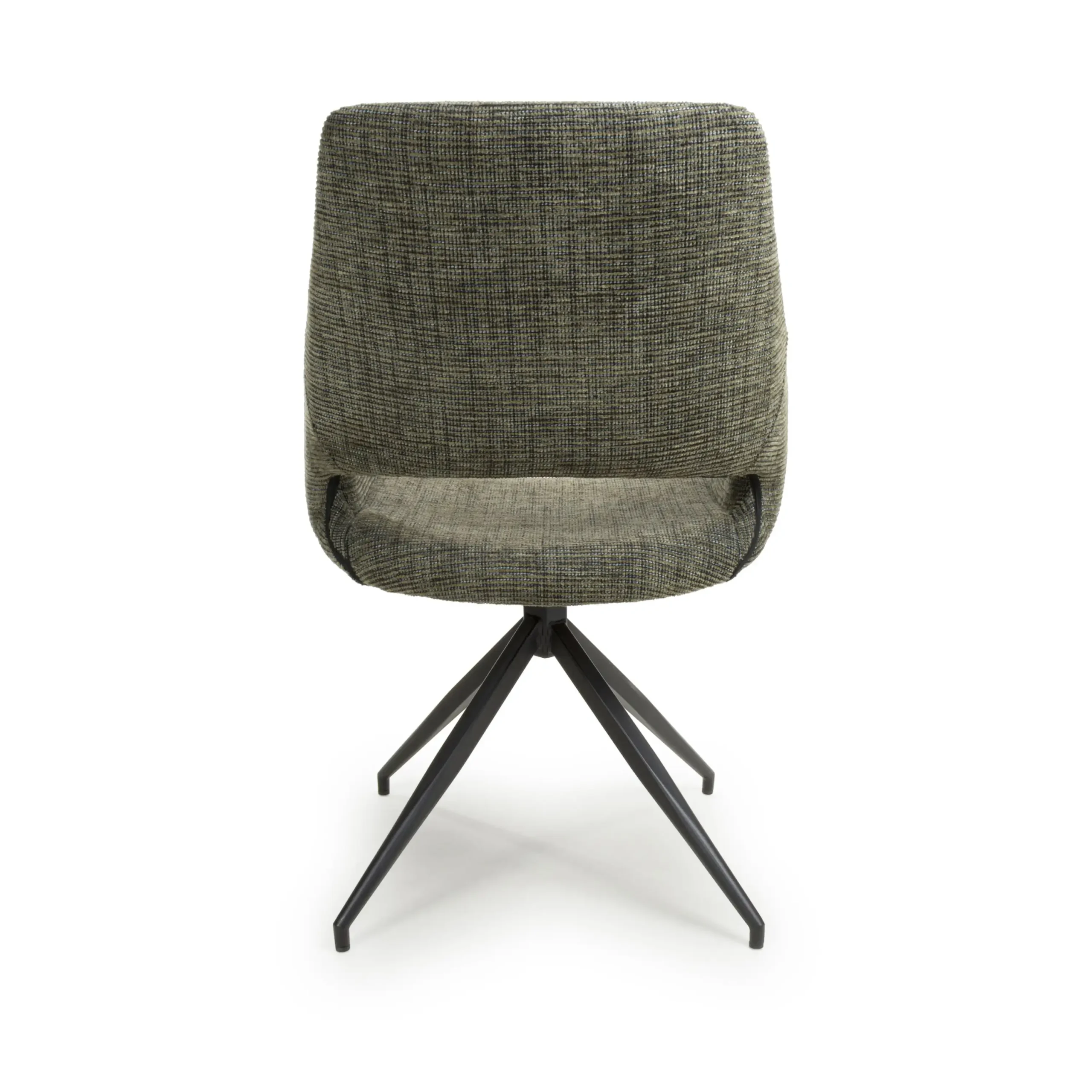Aztec Tweed Green Swivel Dining Chair - Image 5