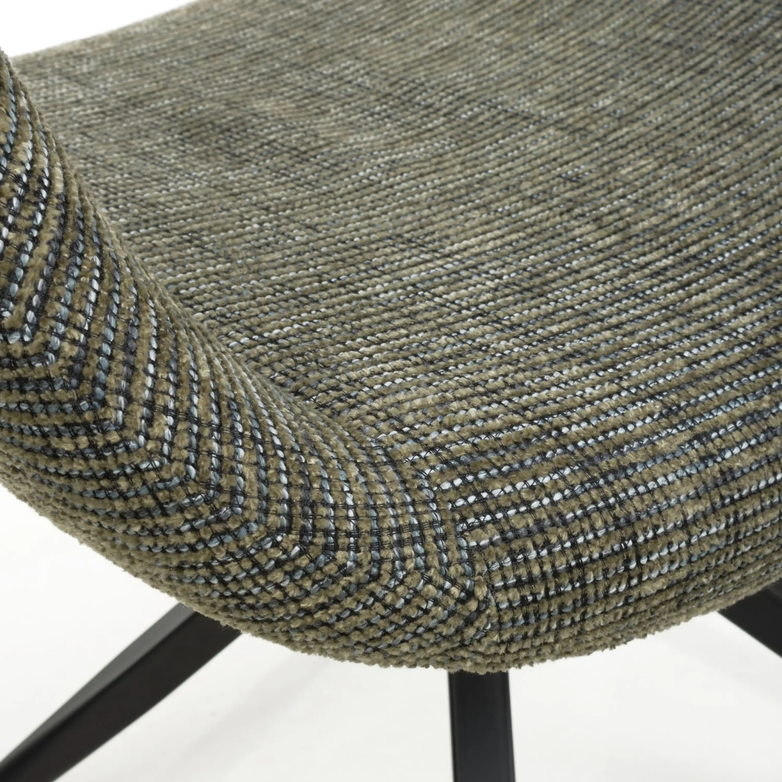 Aztec Tweed Green Swivel Dining Chair - Image 8