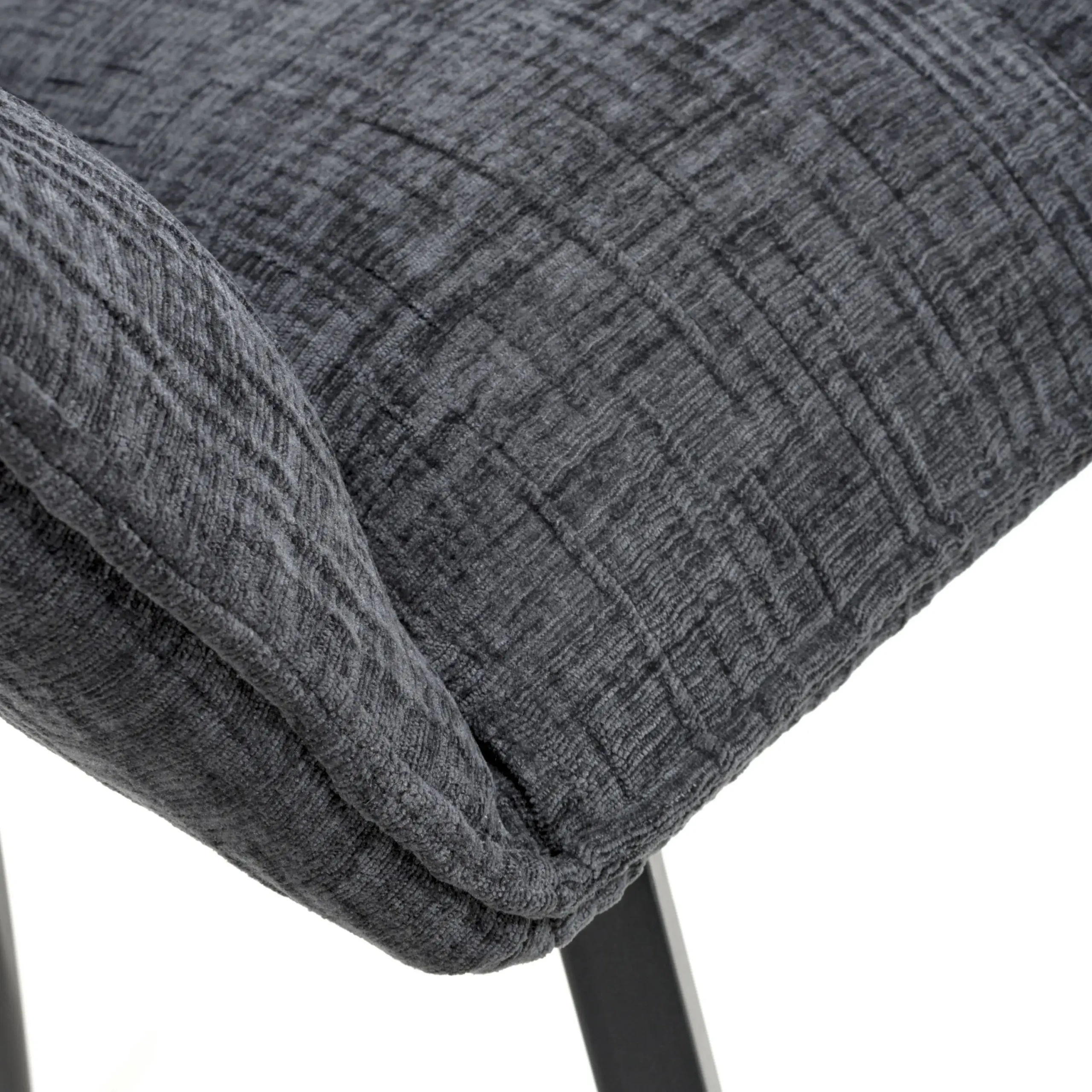 Dakar Textured Effect Dark Grey Swivel Chair - Image 6