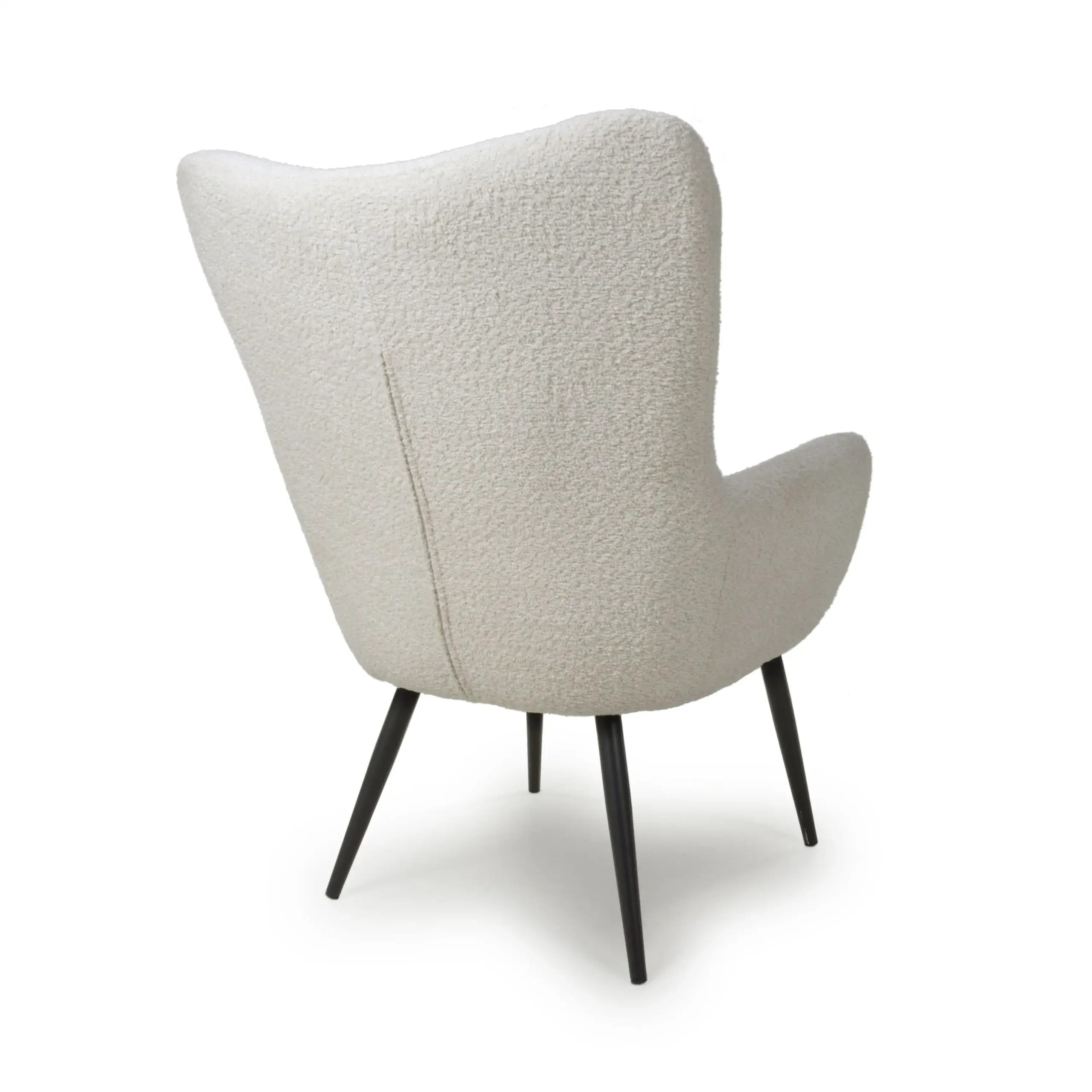 Bordeaux Textured Chenille Effect White Armchair - Image 2