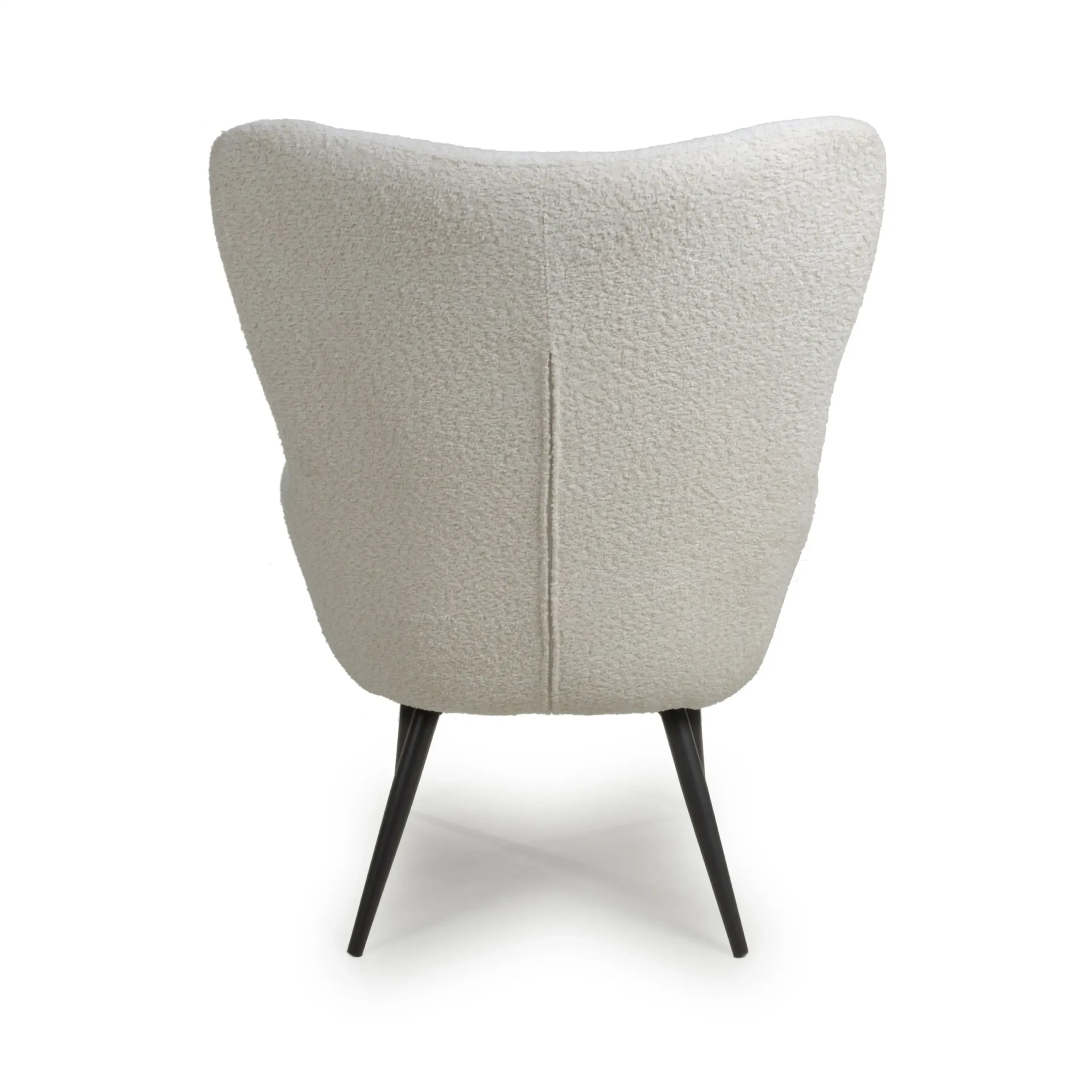 Bordeaux Textured Chenille Effect White Armchair - Image 5