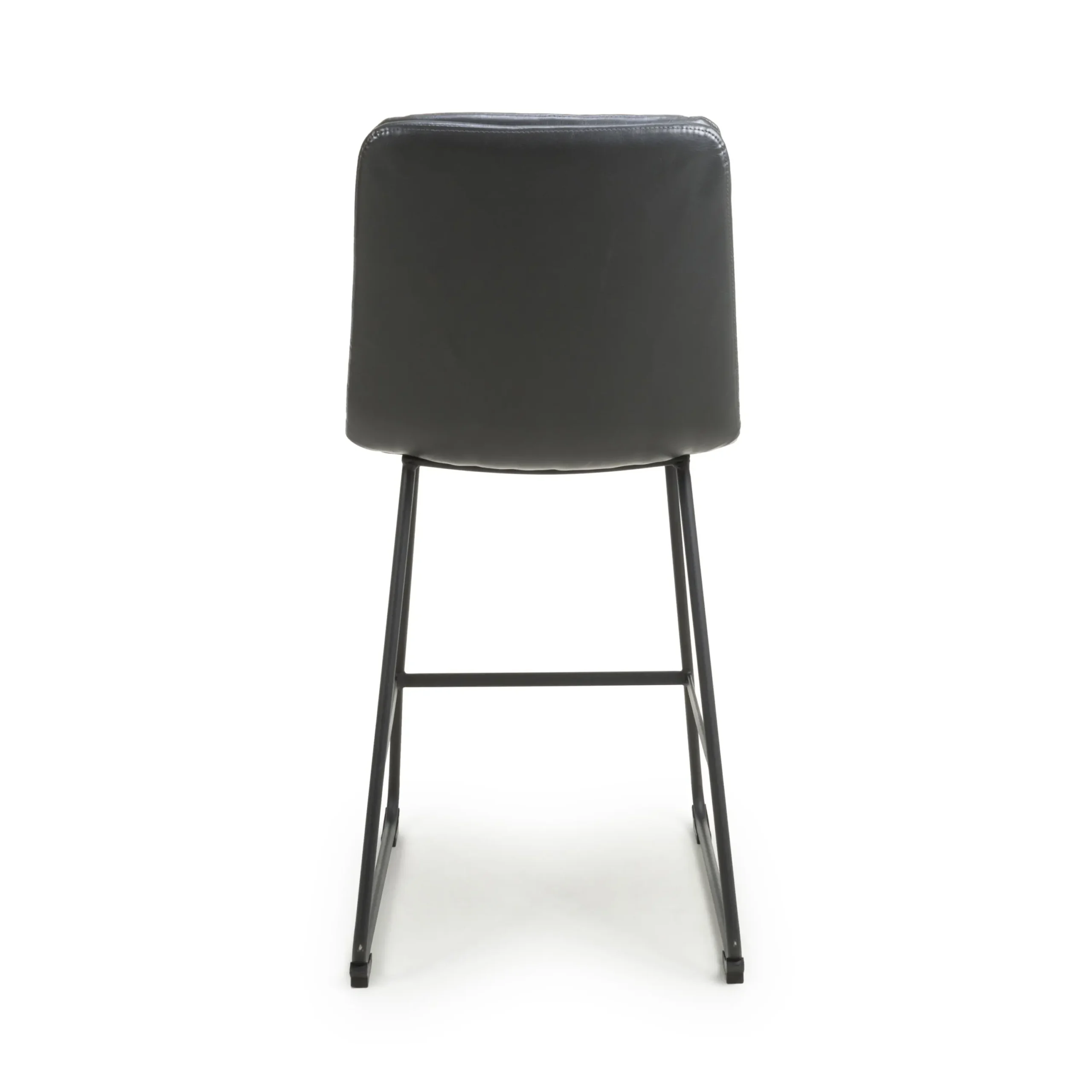 Argyle Leather Effect Dark Grey Bar Chair - Image 5