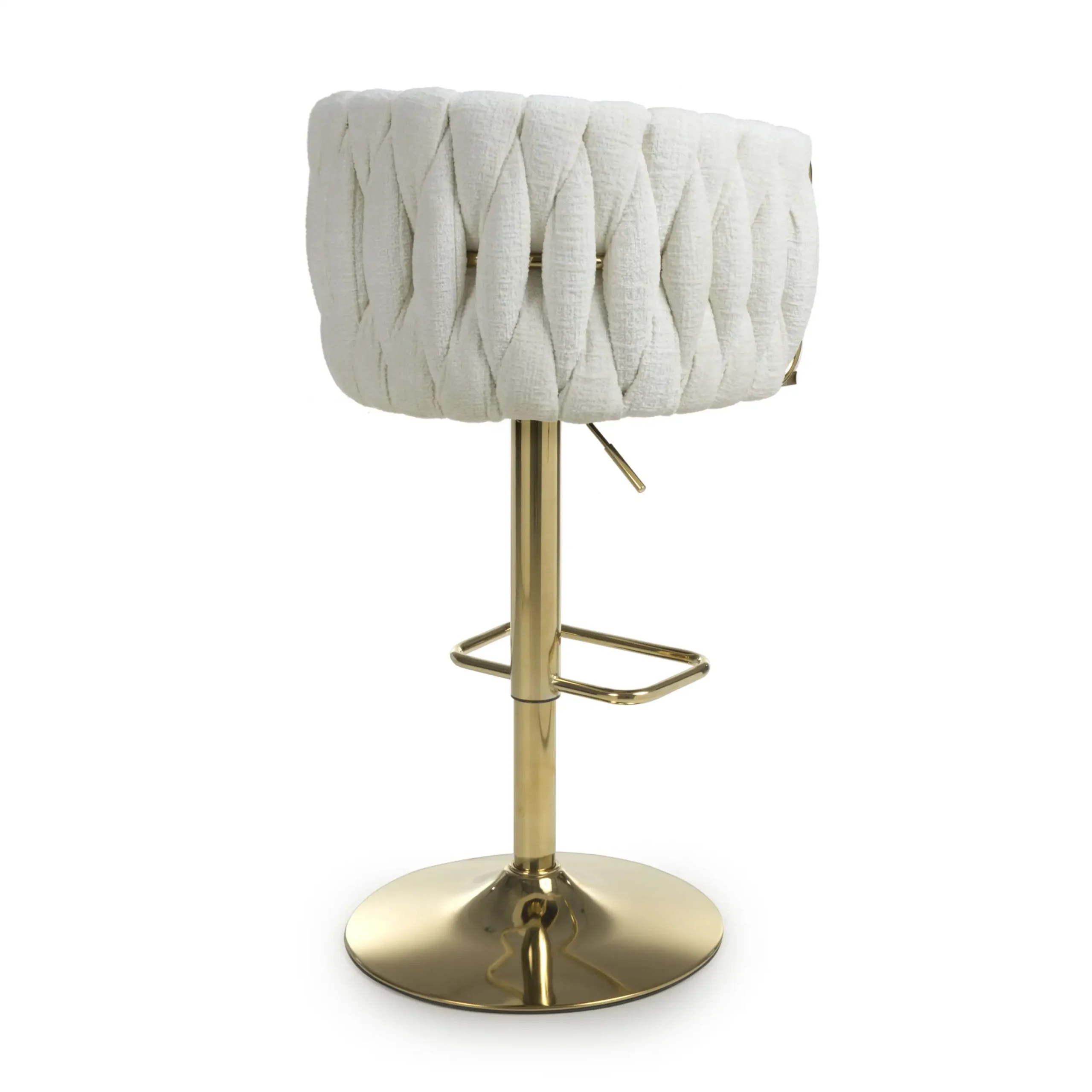 Bellaire Textured Effect Cream Bar Stool - Image 2