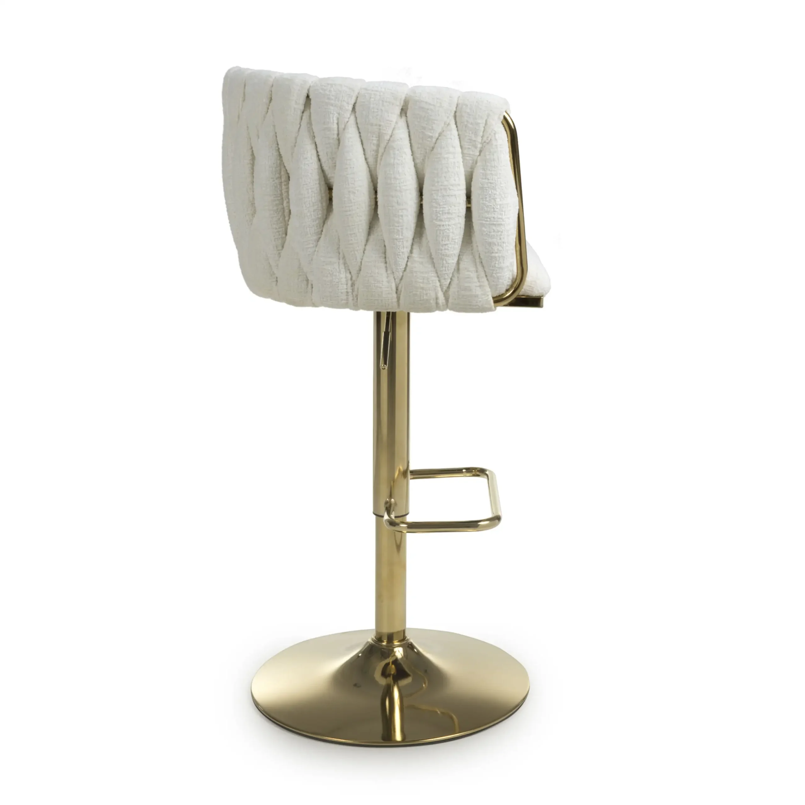 Bellaire Textured Effect Cream Bar Stool - Image 3