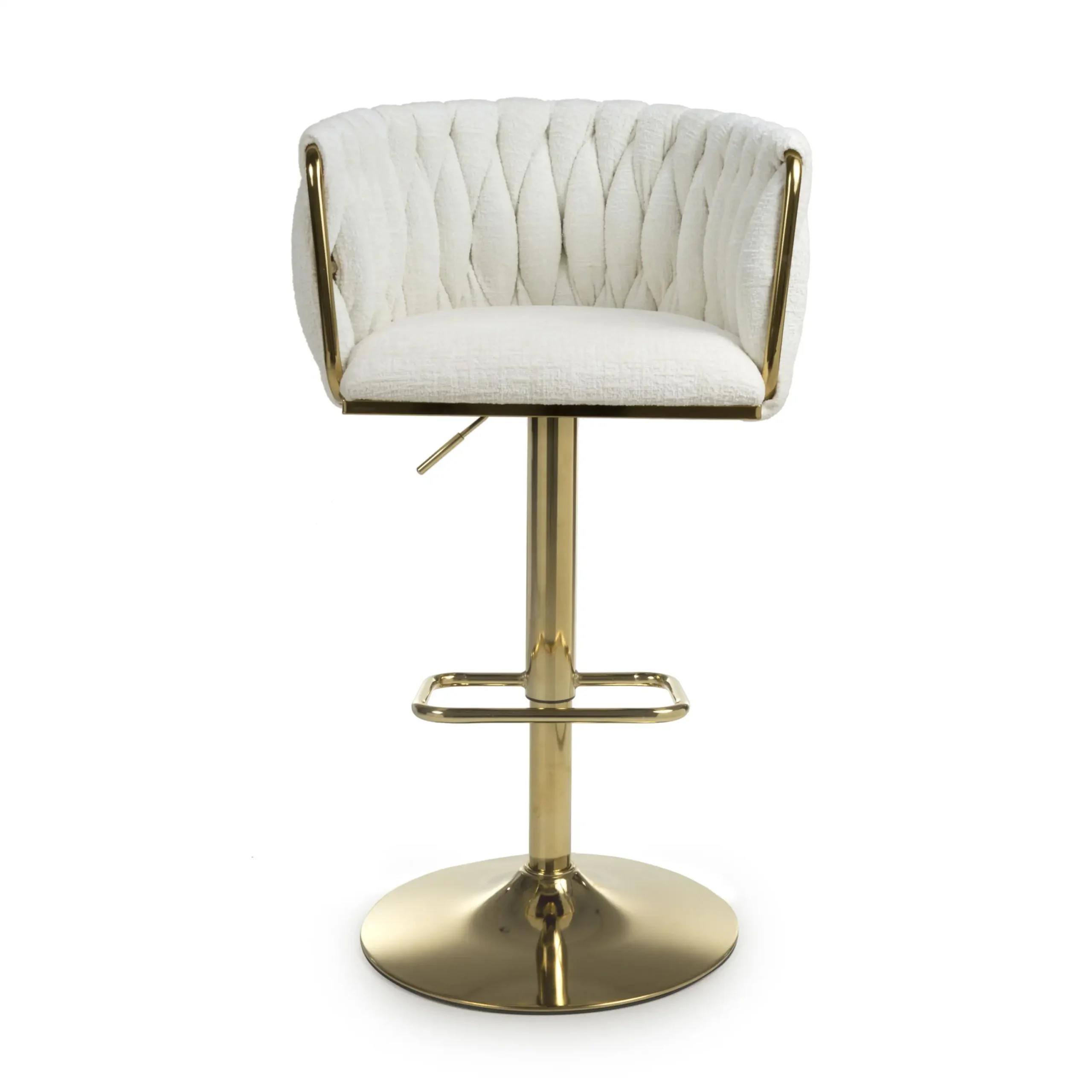 Bellaire Textured Effect Cream Bar Stool - Image 4