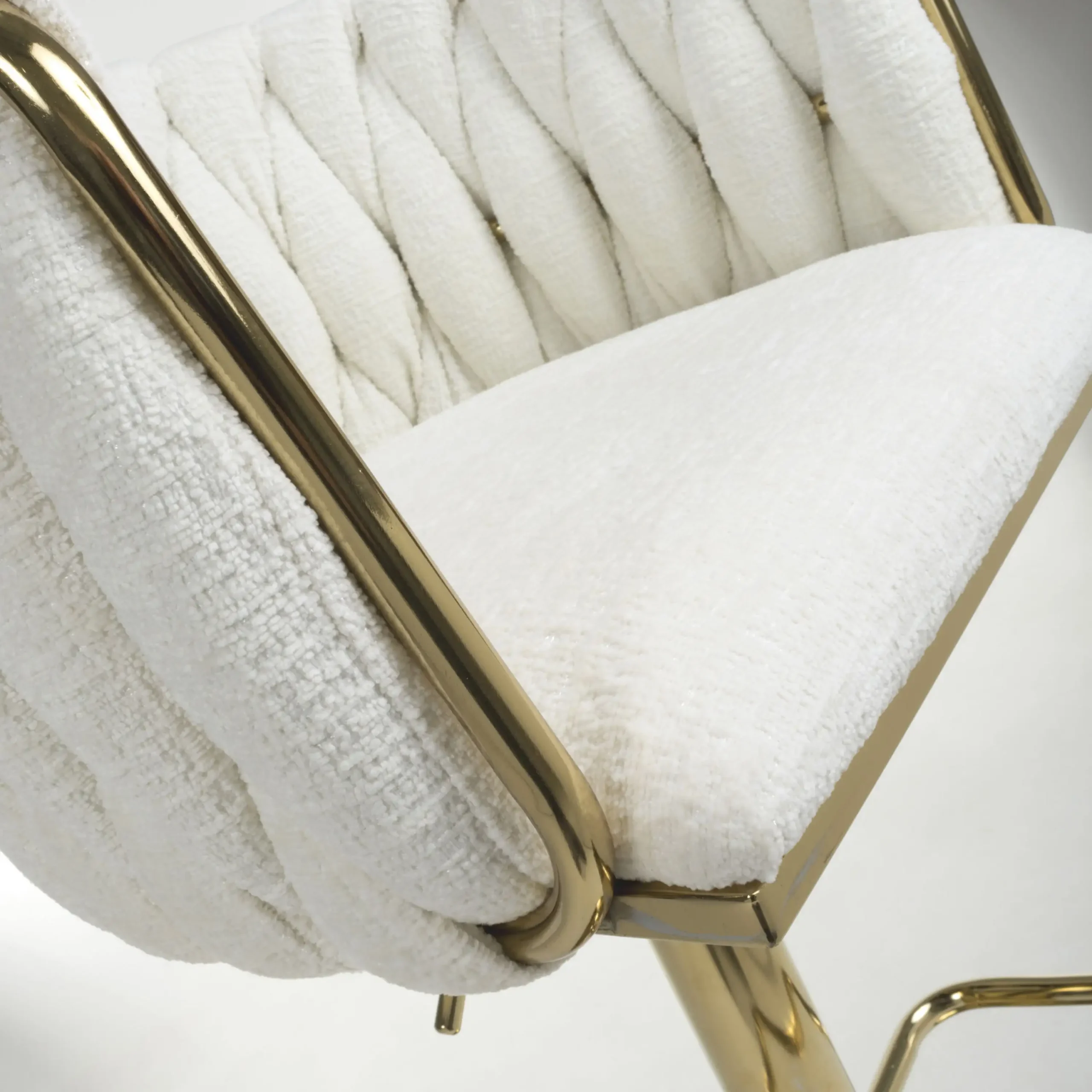 Bellaire Textured Effect Cream Bar Stool - Image 6