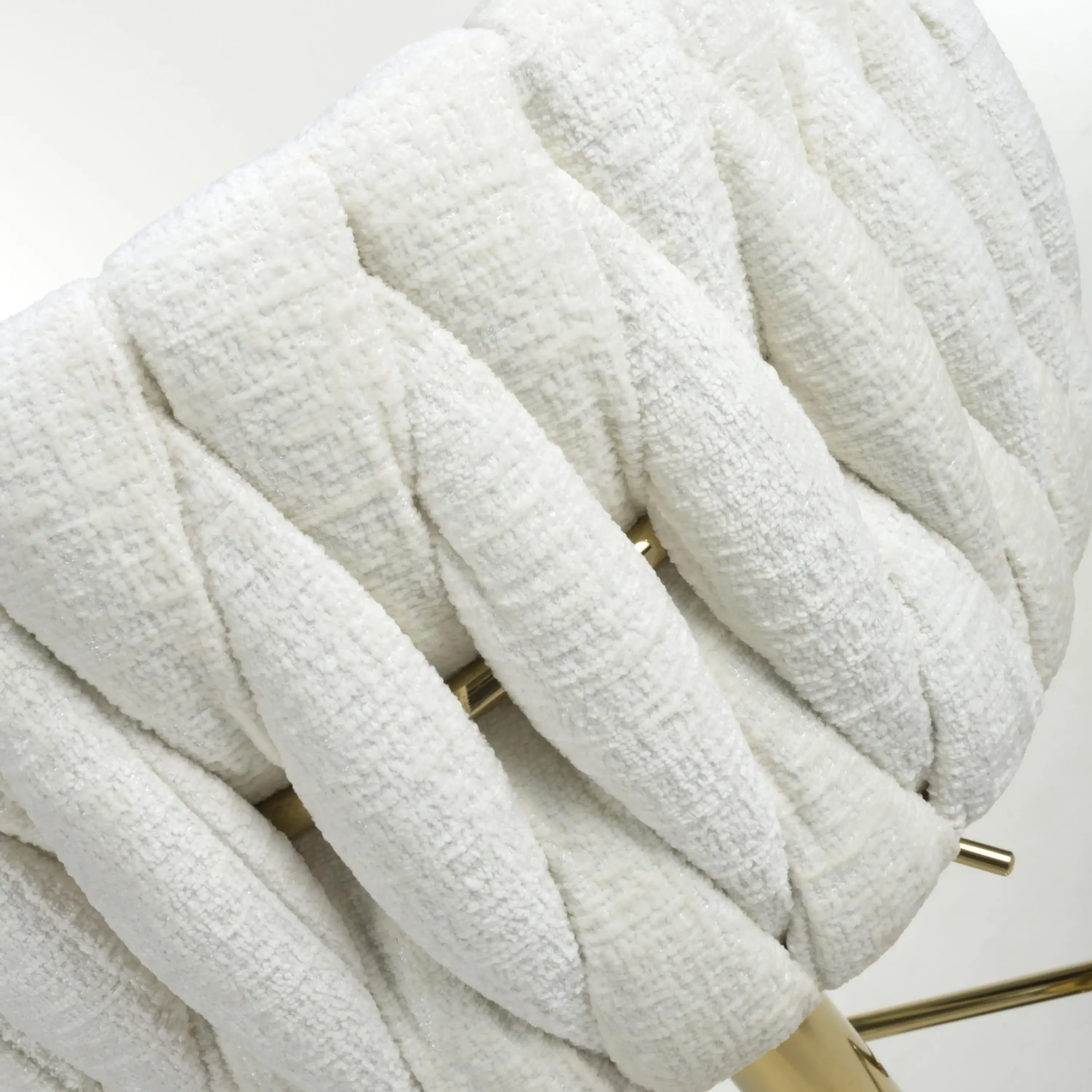 Bellaire Textured Effect Cream Bar Stool - Image 8