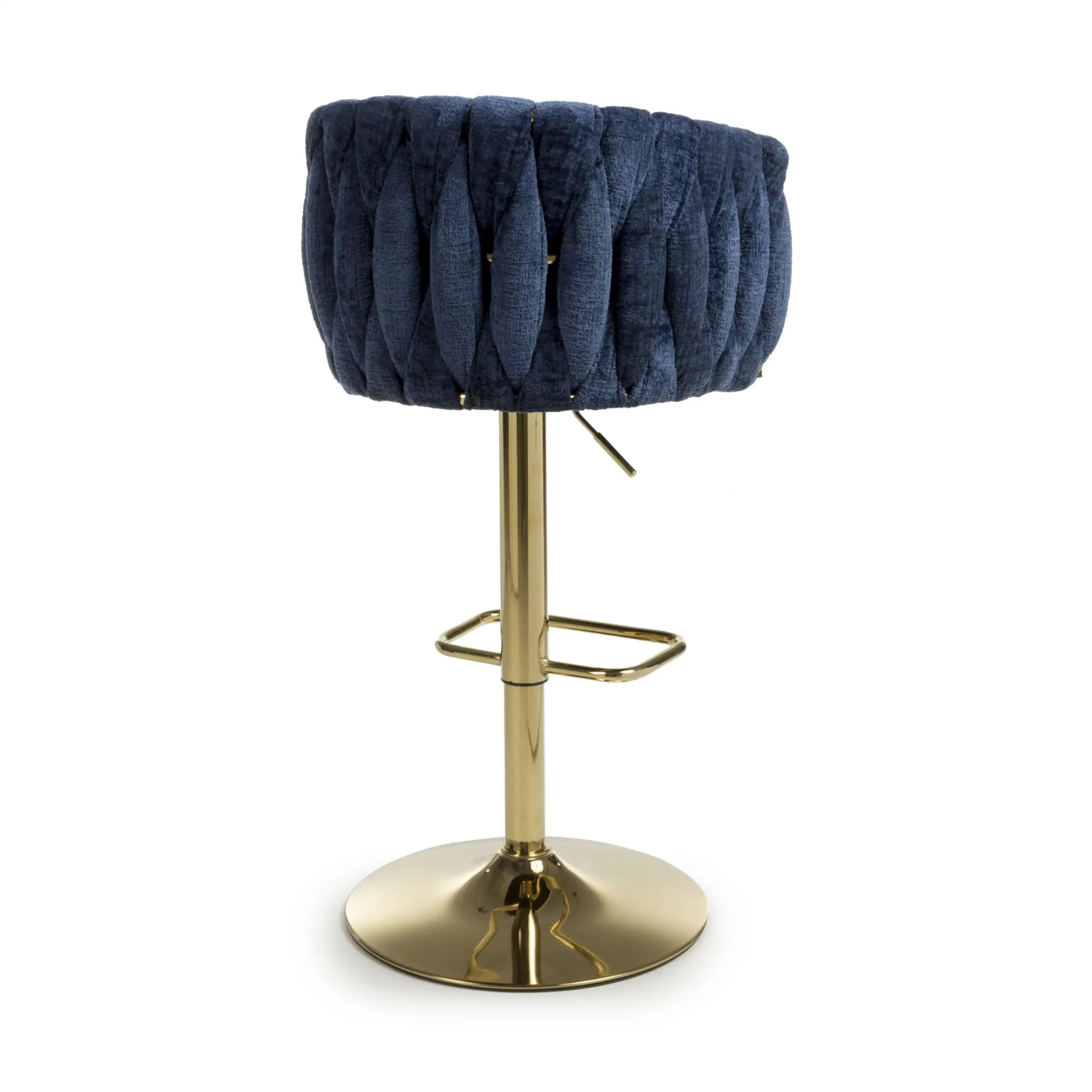 Bellaire Textured Effect Blue Bar Stool - Image 2