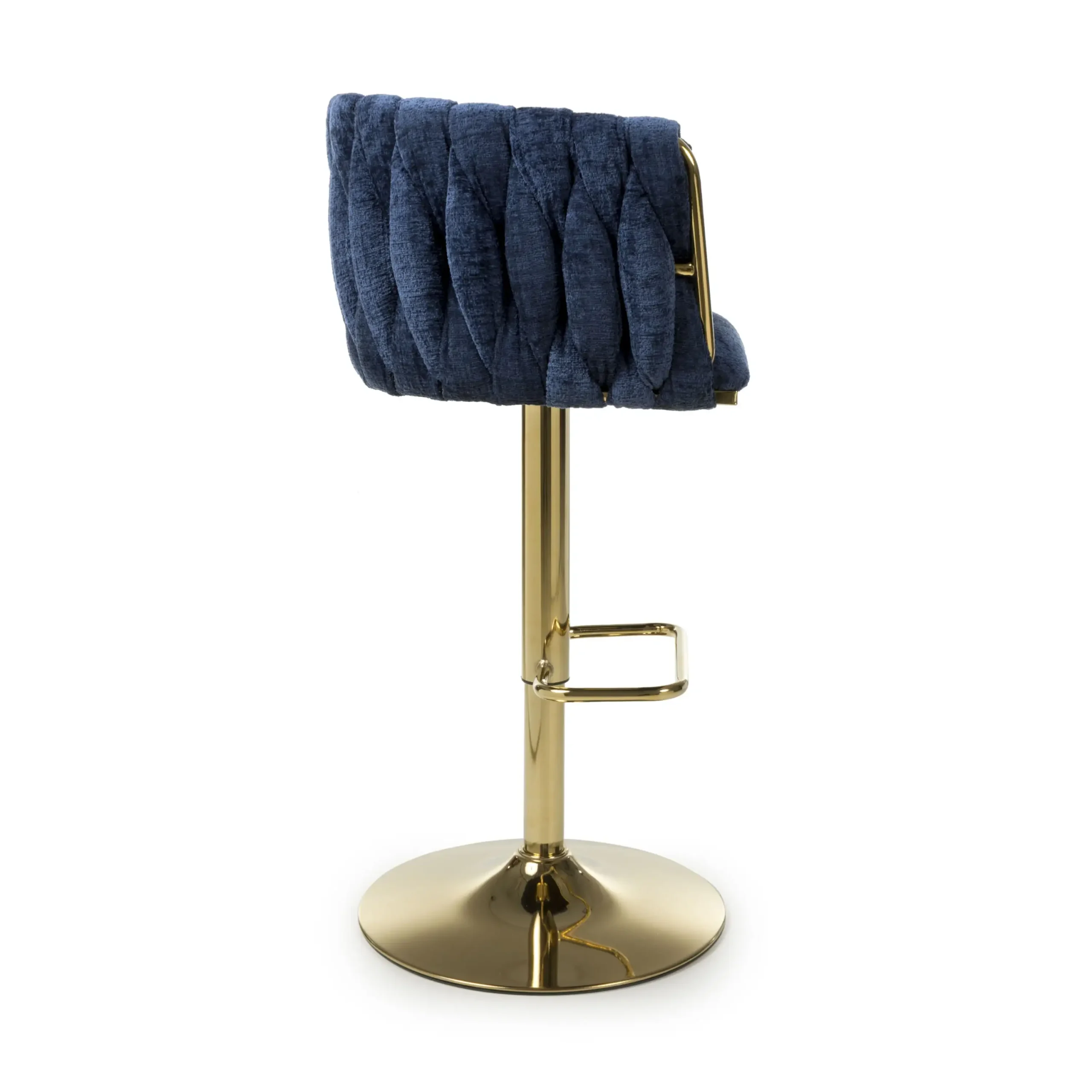 Bellaire Textured Effect Blue Bar Stool - Image 3
