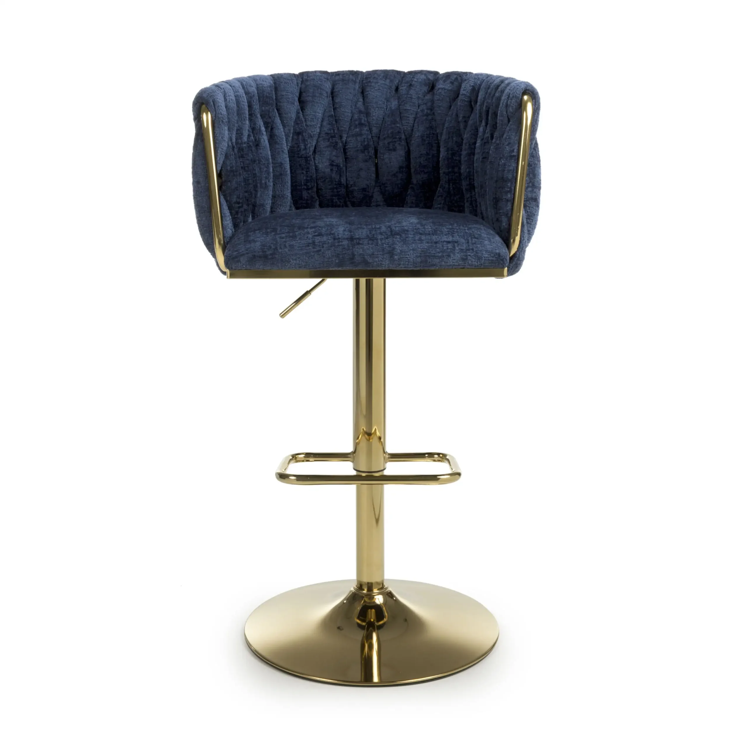 Bellaire Textured Effect Blue Bar Stool - Image 4