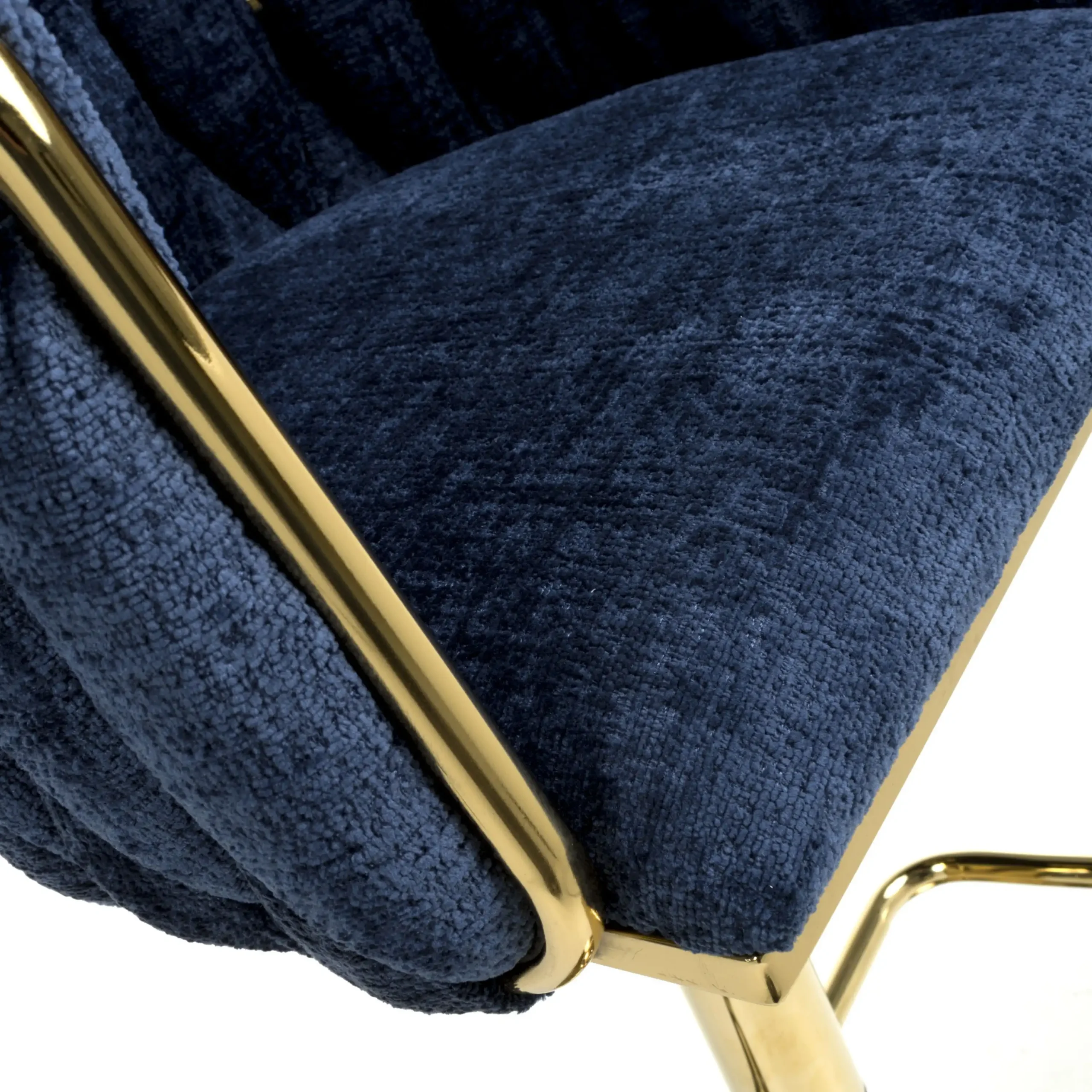 Bellaire Textured Effect Blue Bar Stool - Image 6