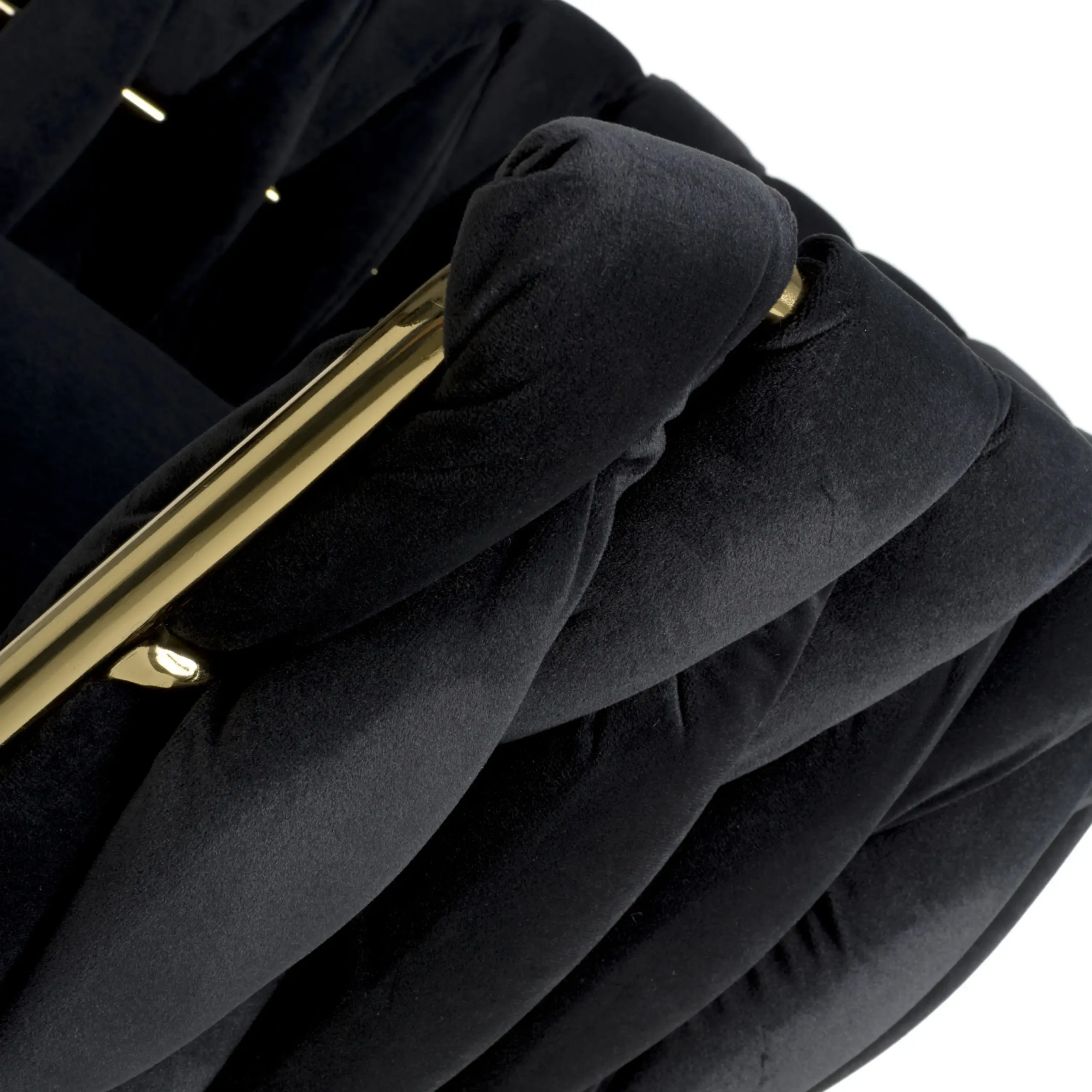 Bellaire Brushed Velvet Black Bar Stool - Image 7