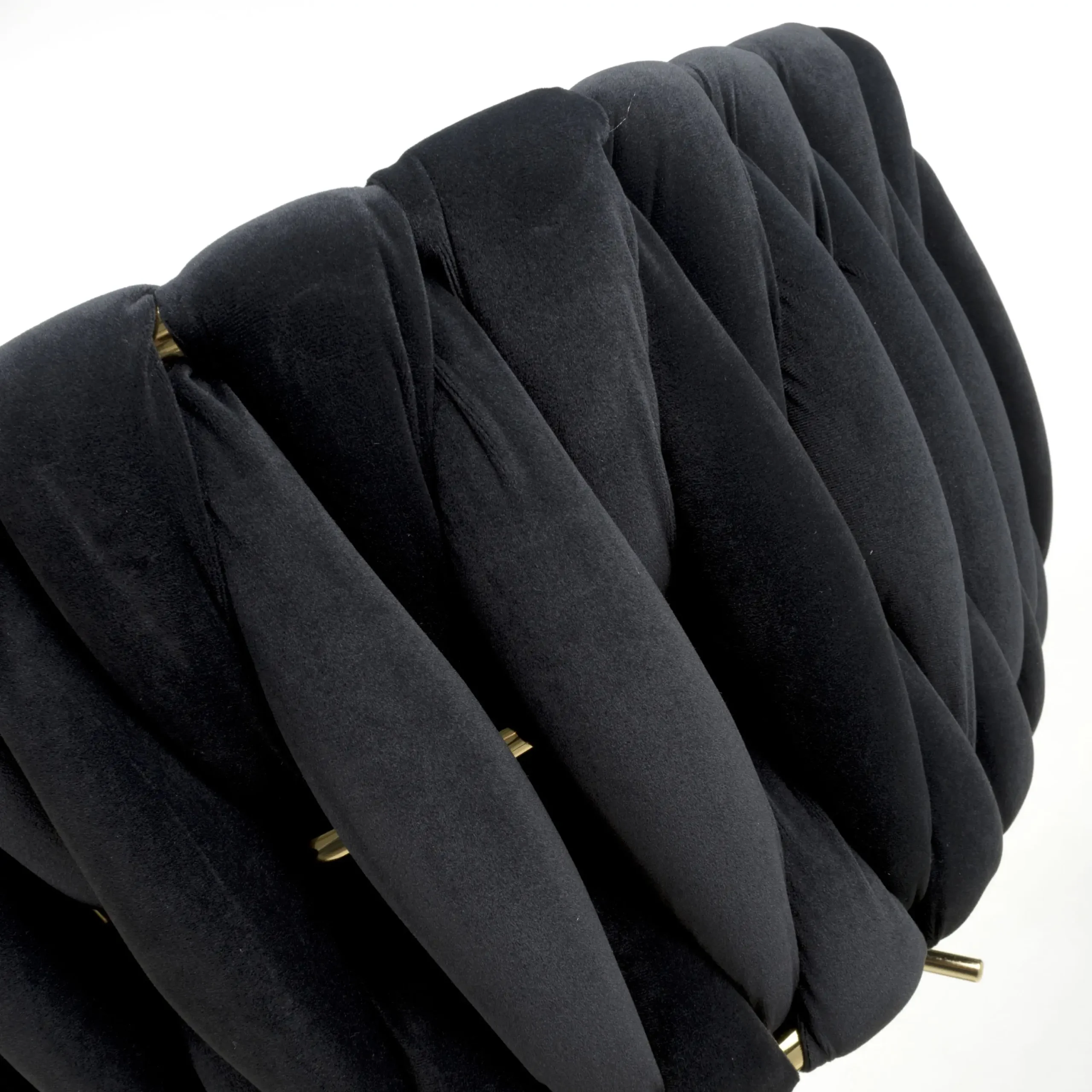 Bellaire Brushed Velvet Black Bar Stool - Image 8