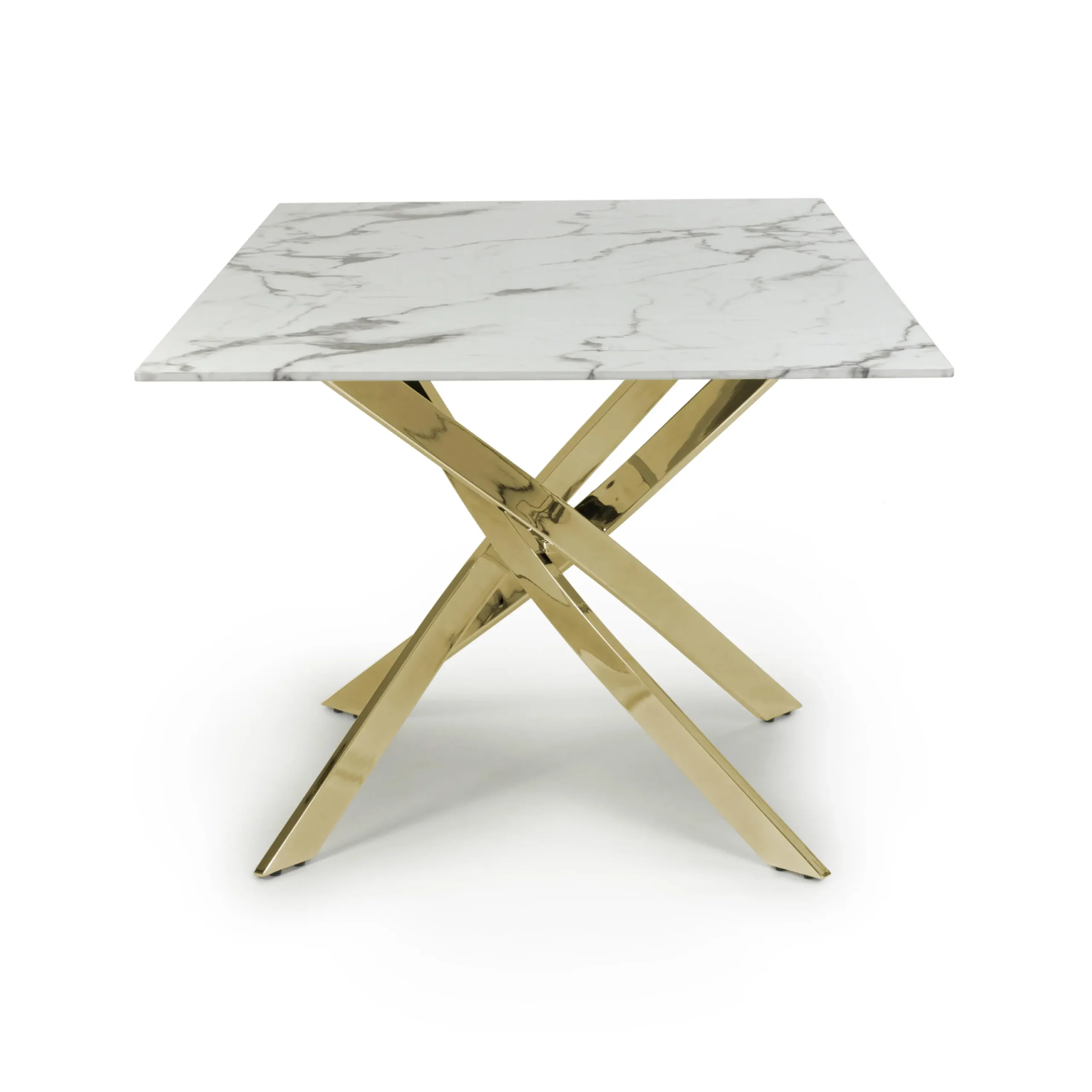 Astoria Medium 1.6m White/Gold Dining Table - Image 3
