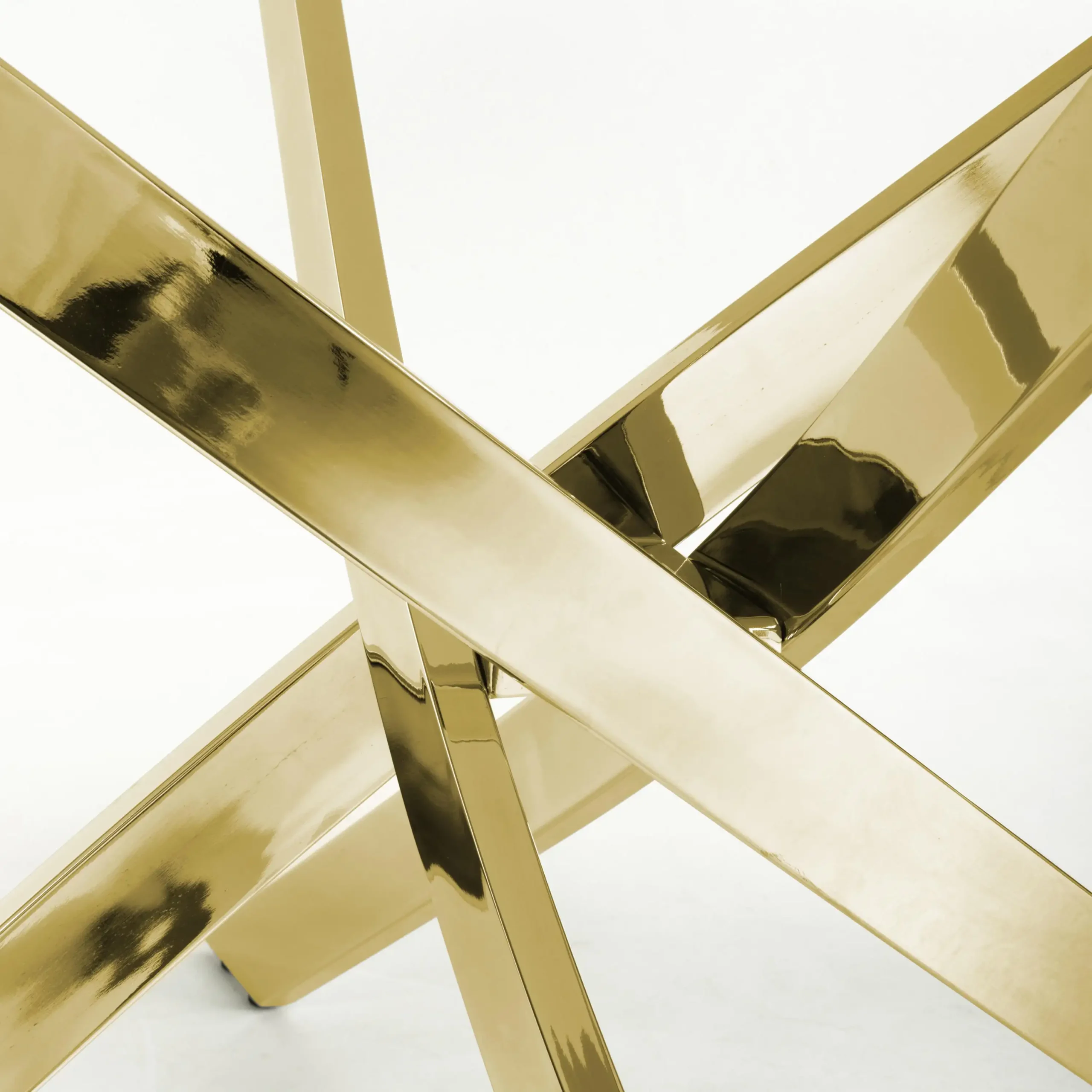 Astoria Medium 1.6m White/Gold Dining Table - Image 4