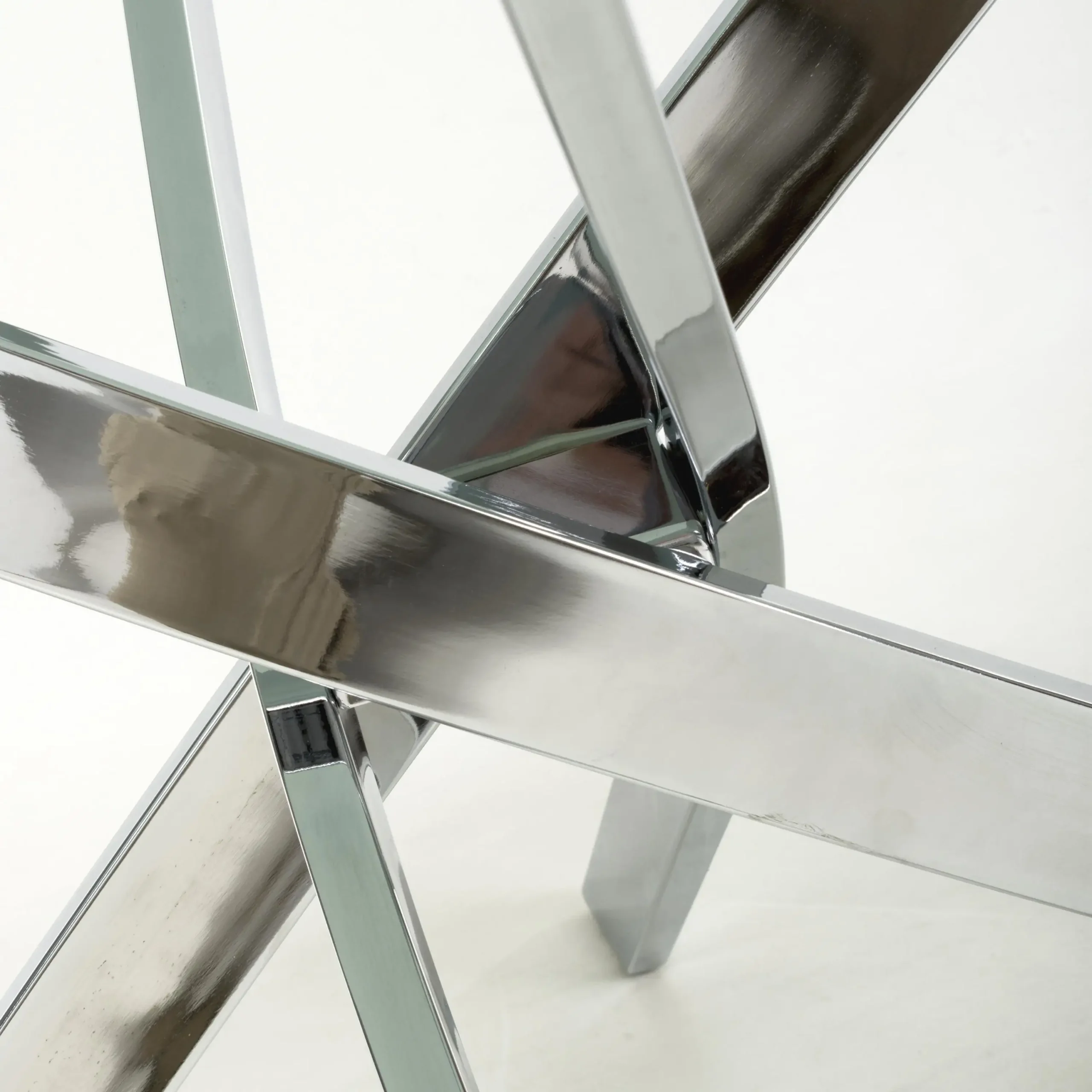 Astoria Medium 1.6m White/Chrome Dining Table - Image 6