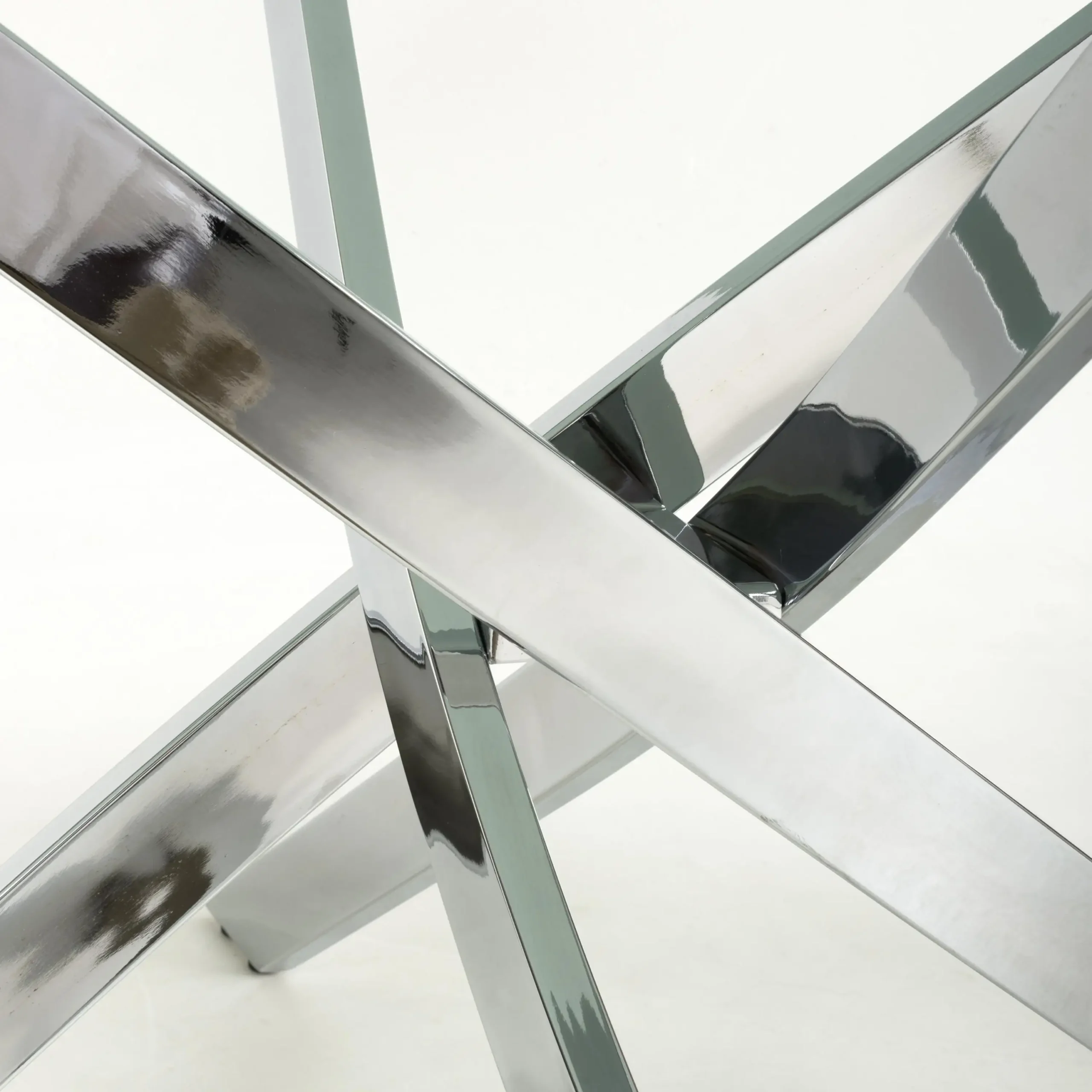 Astoria Medium 1.6m White/Chrome Dining Table - Image 7