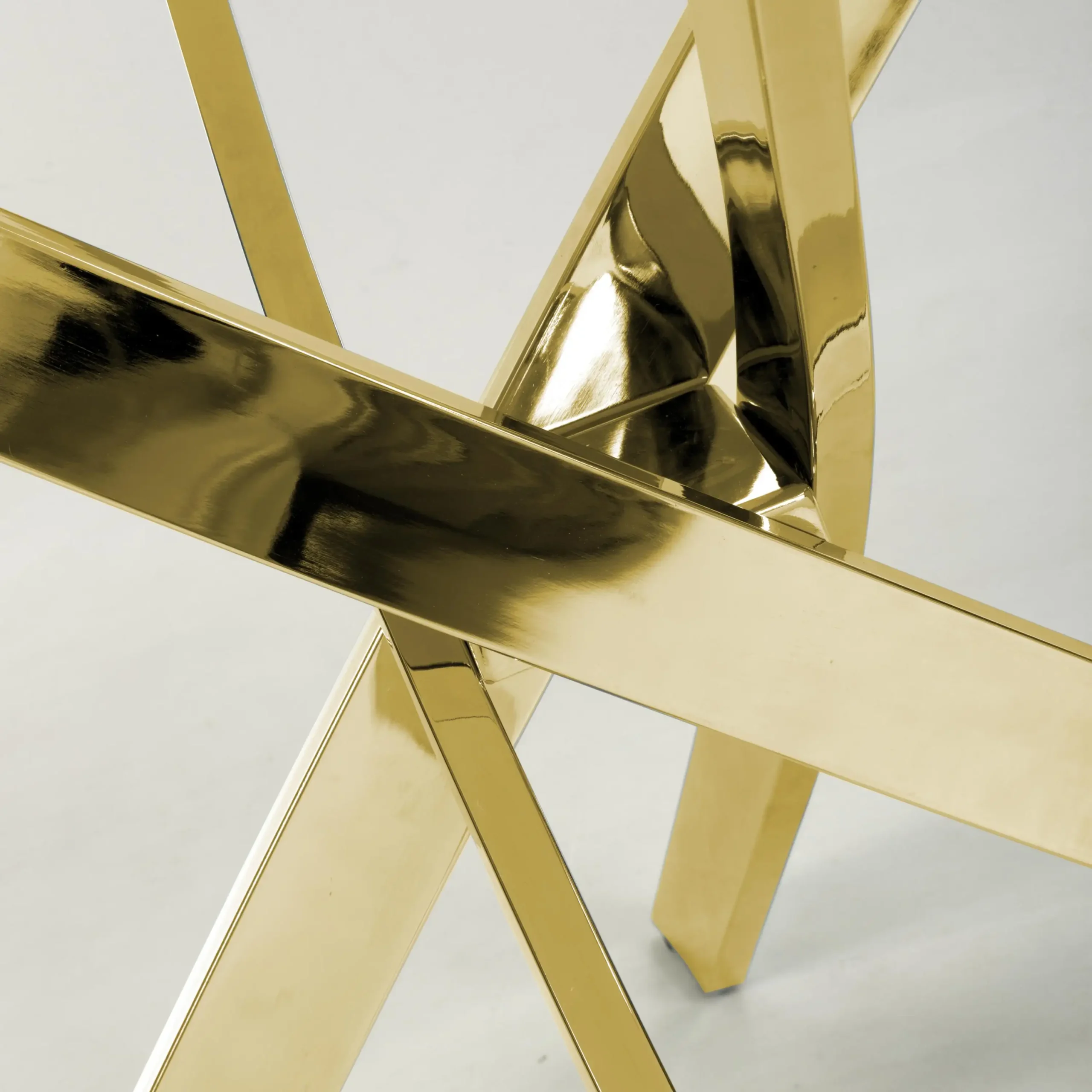 Astoria Round White/Gold Dining Table - Image 3