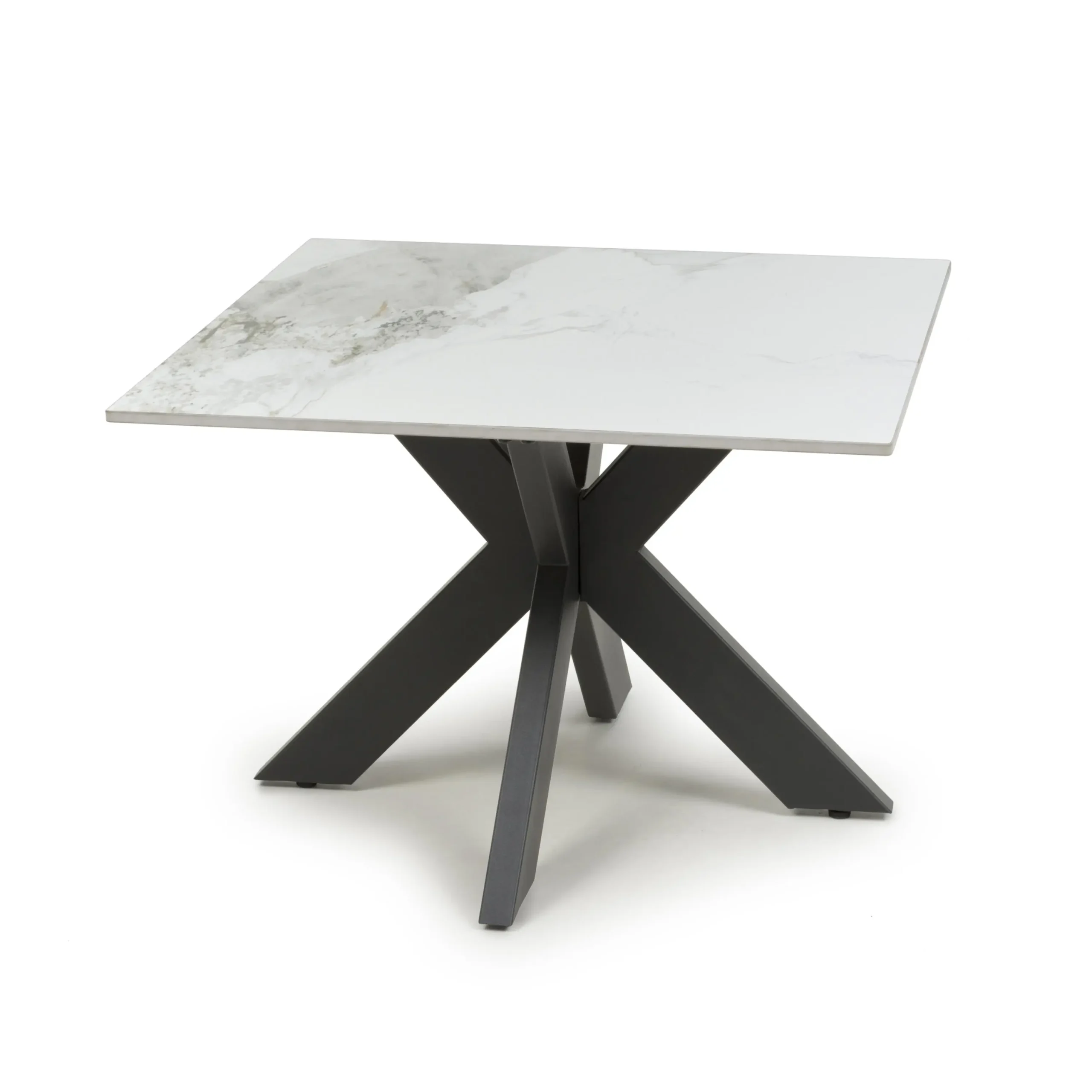 Tokyo Square Ceramic White End Table