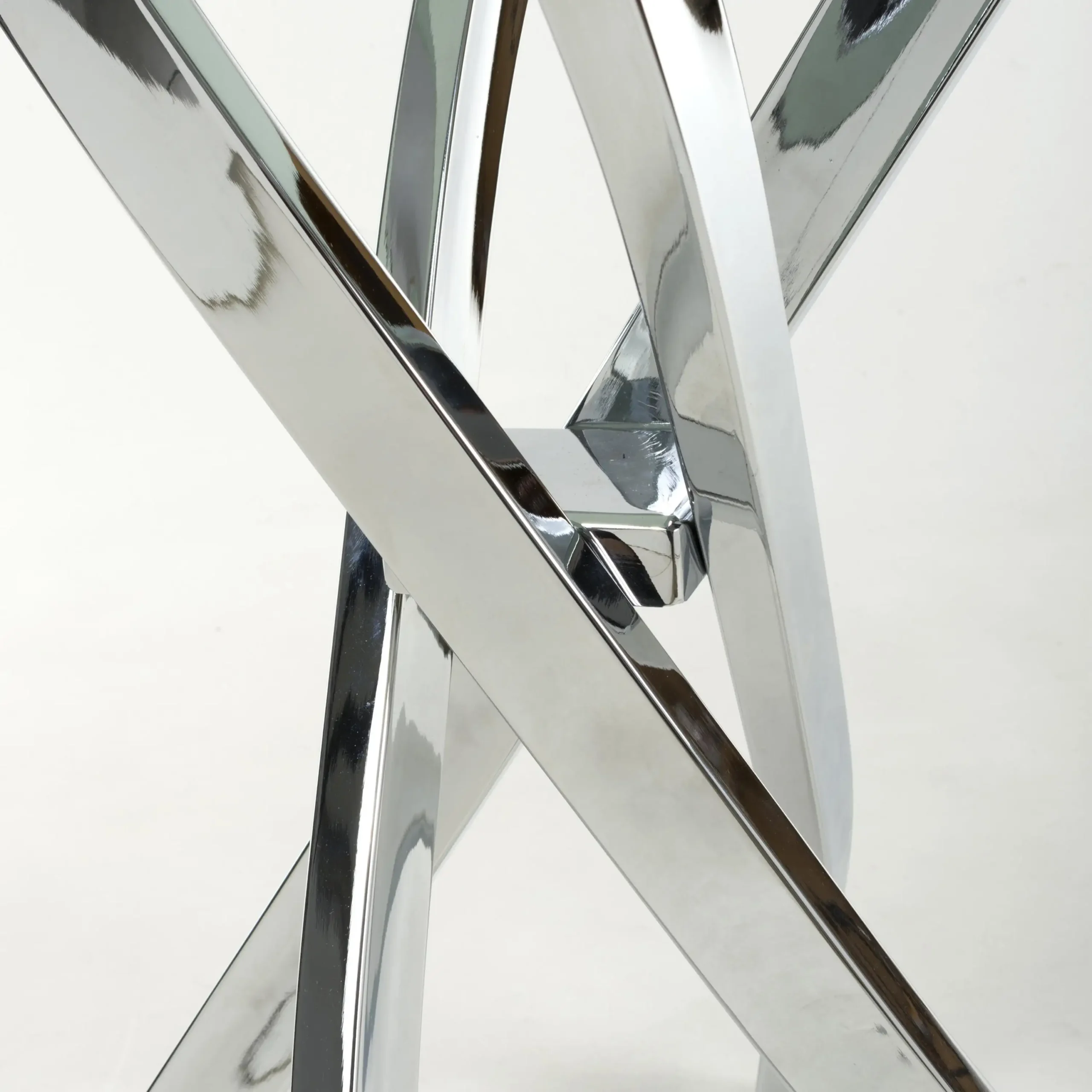 Astoria White/Chrome Console Table - Image 6