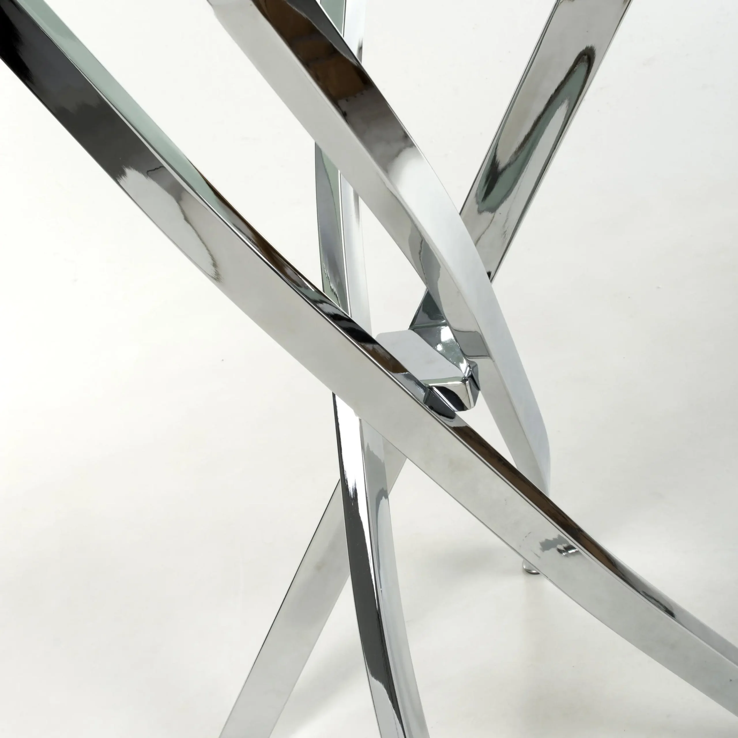 Astoria White/Chrome Console Table - Image 7