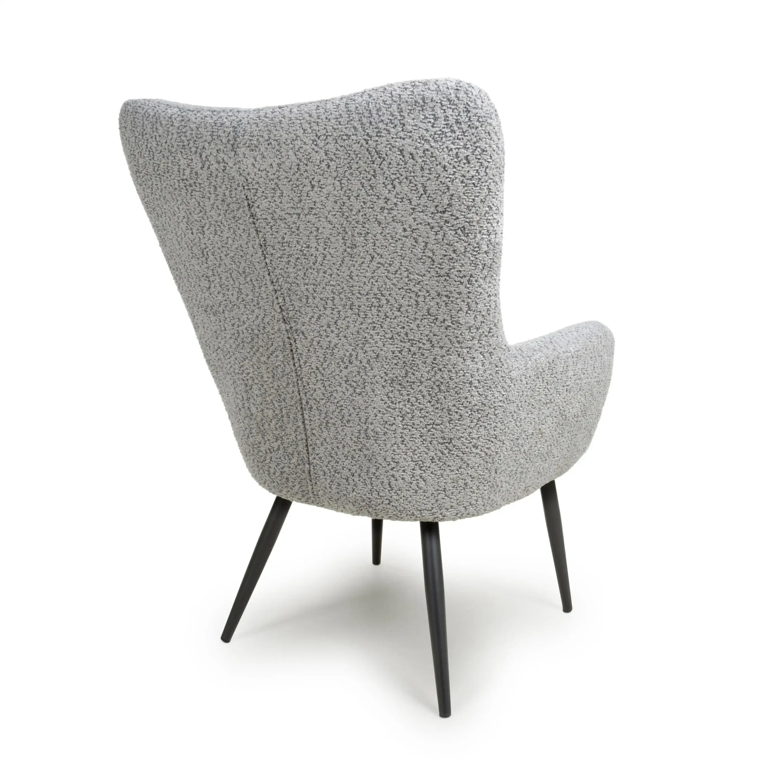 Bordeaux Textured Chenille Effect Grey Armchair - Image 2