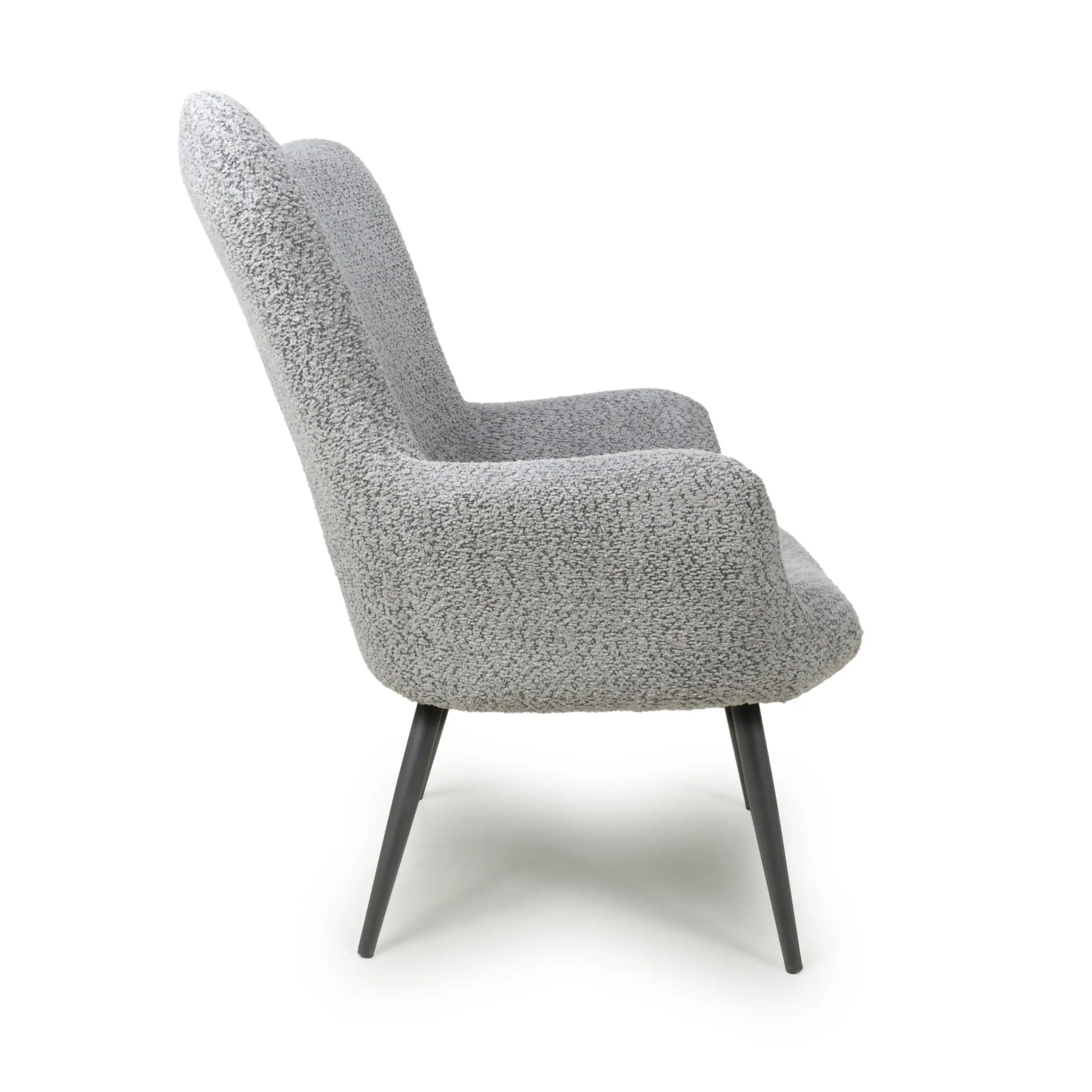 Bordeaux Textured Chenille Effect Grey Armchair - Image 3