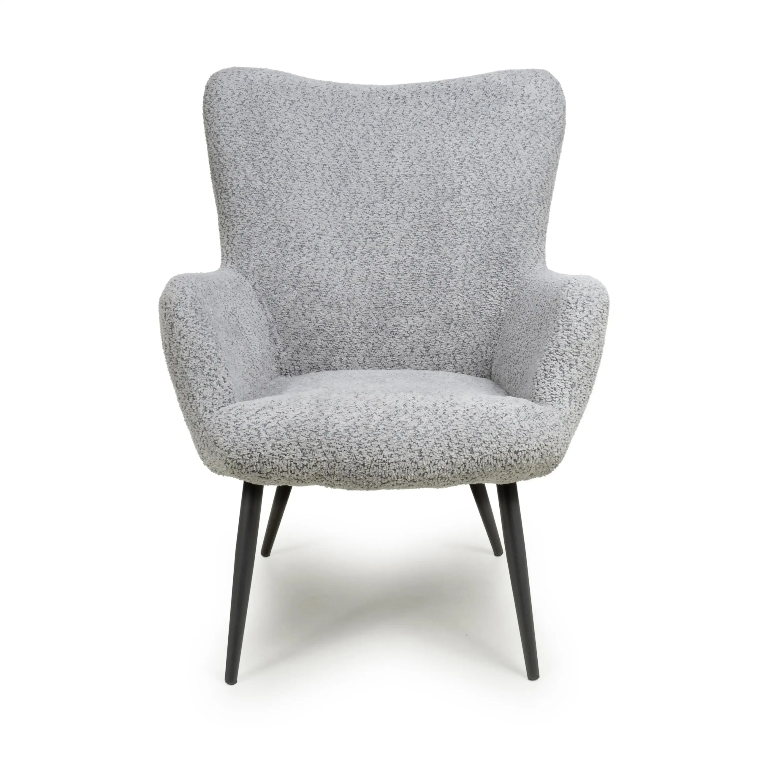Bordeaux Textured Chenille Effect Grey Armchair - Image 4