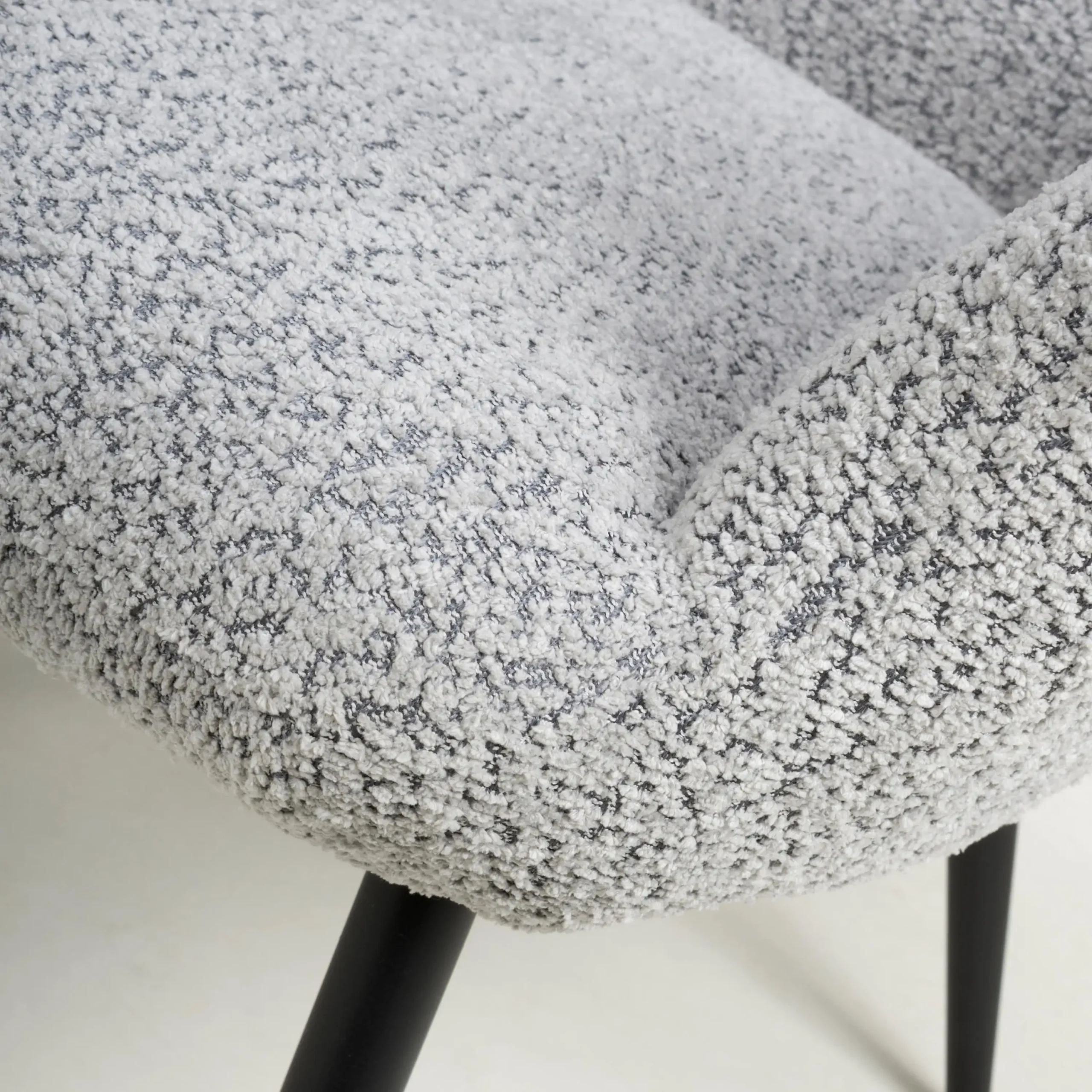 Bordeaux Textured Chenille Effect Grey Armchair - Image 6