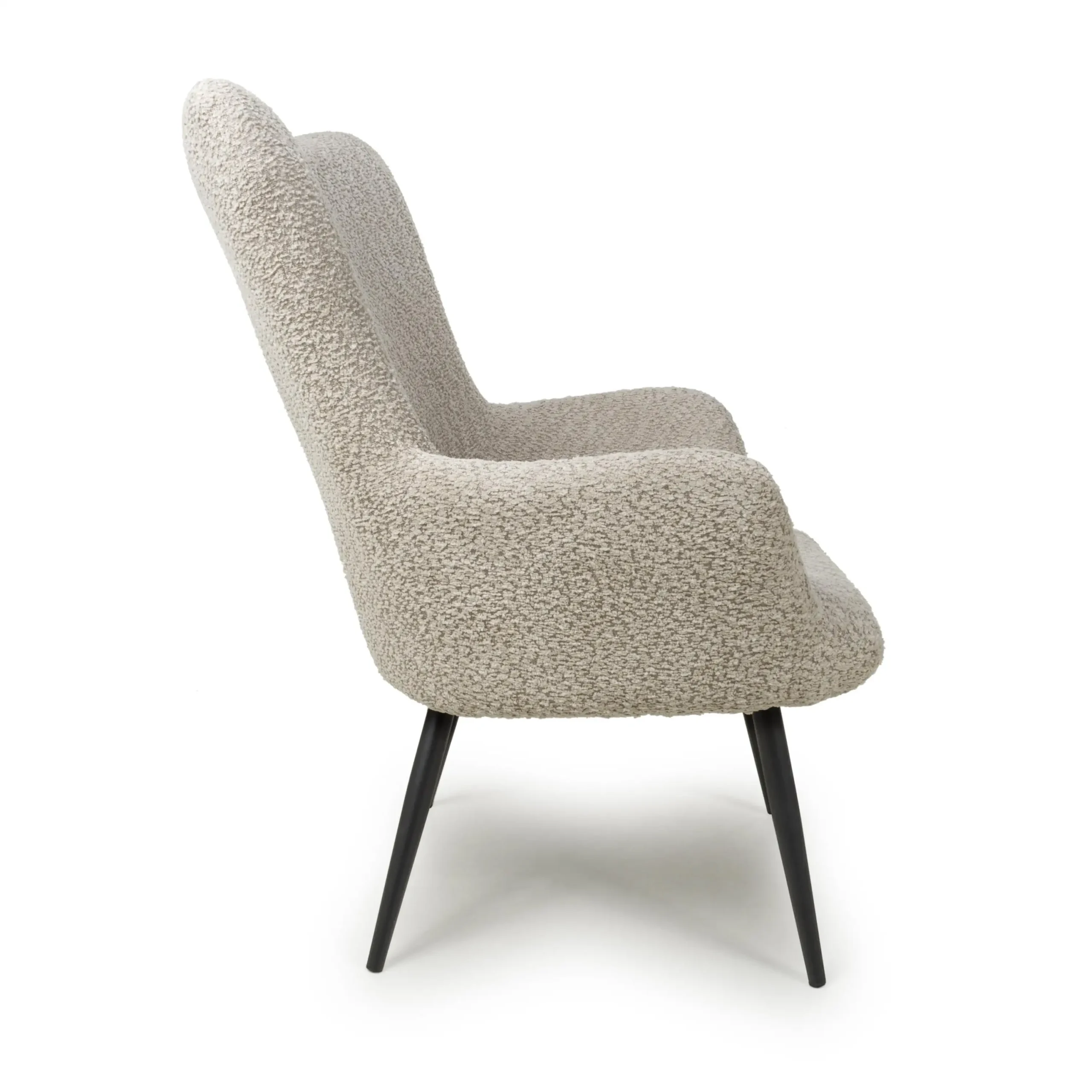 Bordeaux Textured Chenille Effect Mink Armchair - Image 3