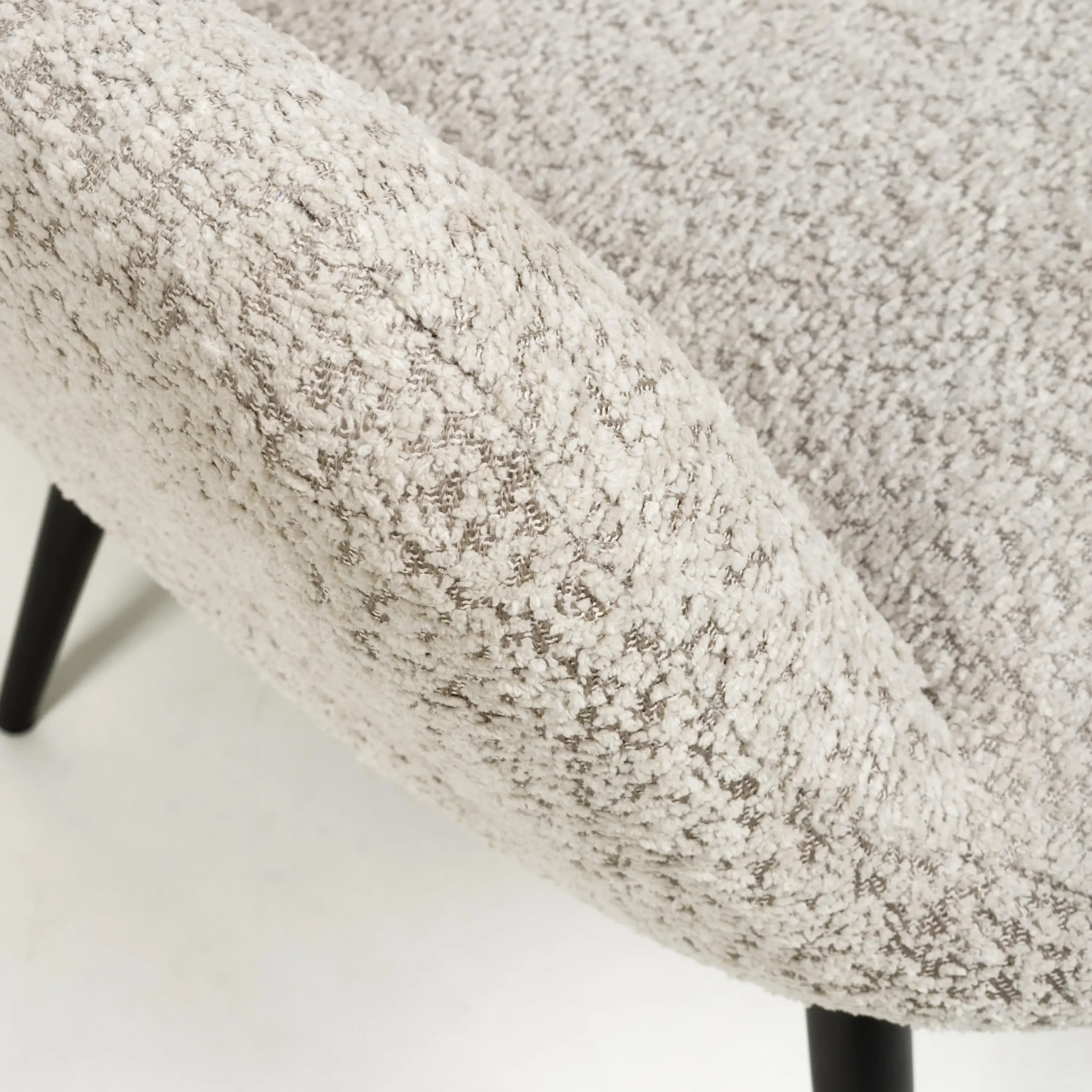 Bordeaux Textured Chenille Effect Mink Armchair - Image 6