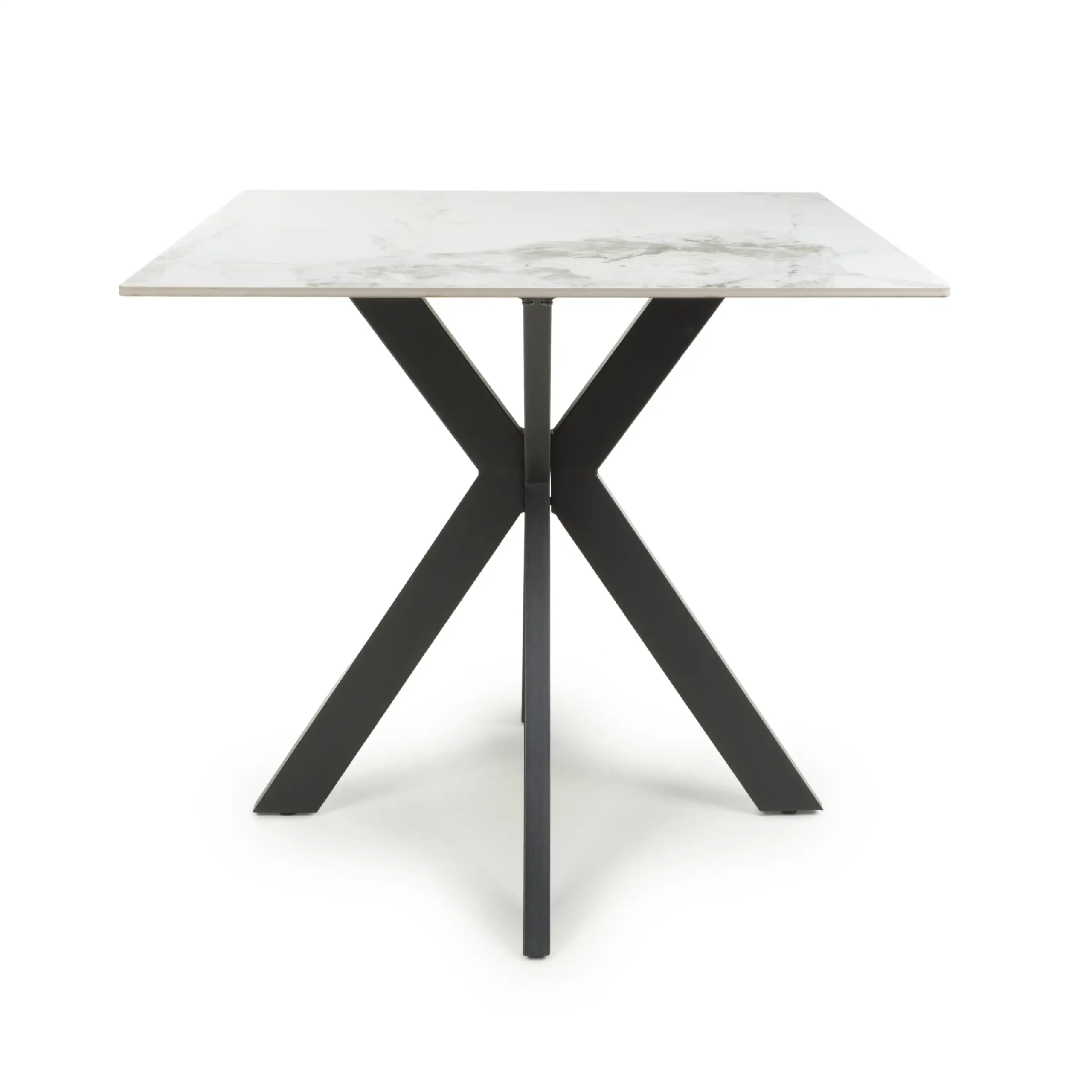 Tokyo Square 80cm Ceramic White Dining Table - Image 2