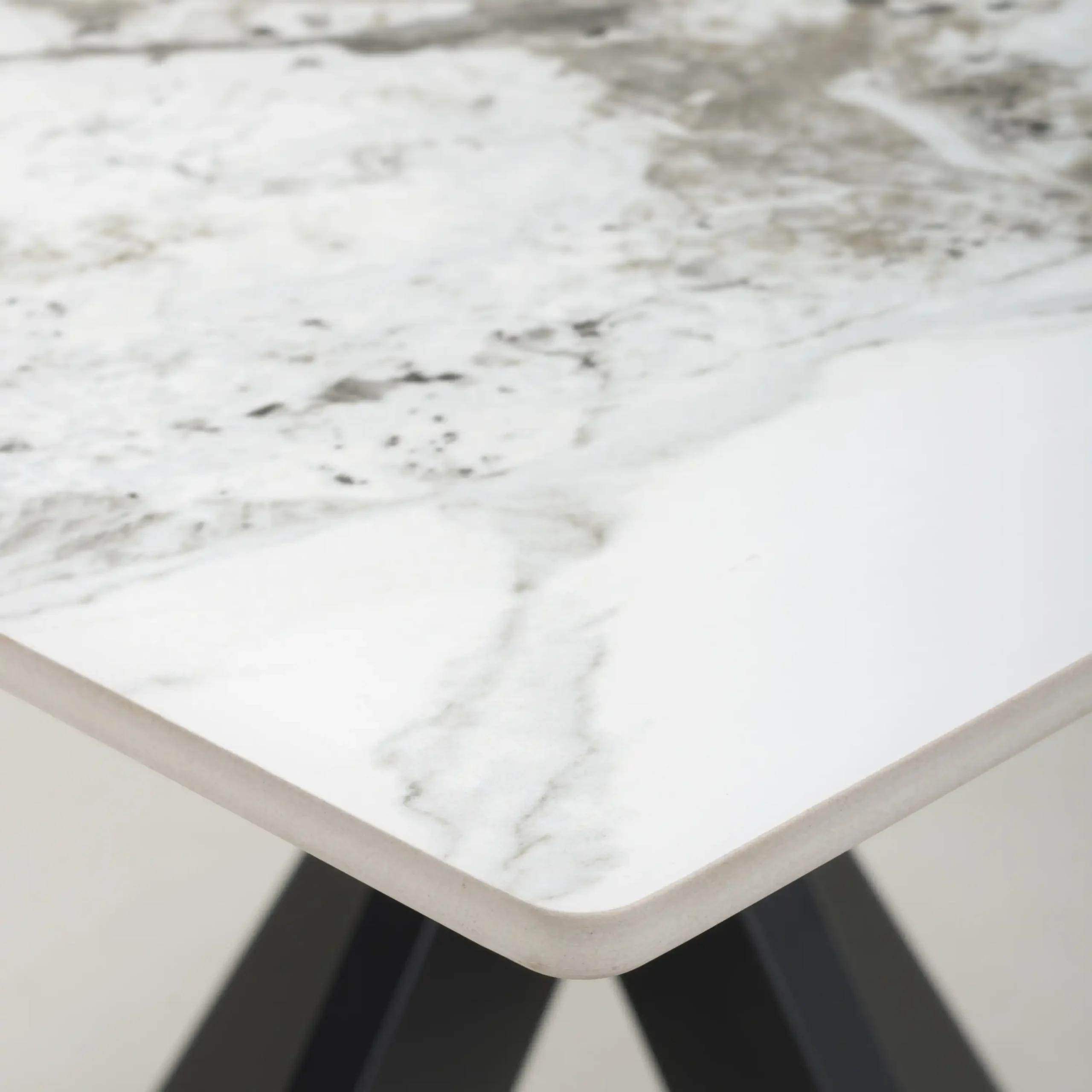 Tokyo Square 80cm Ceramic White Dining Table - Image 5