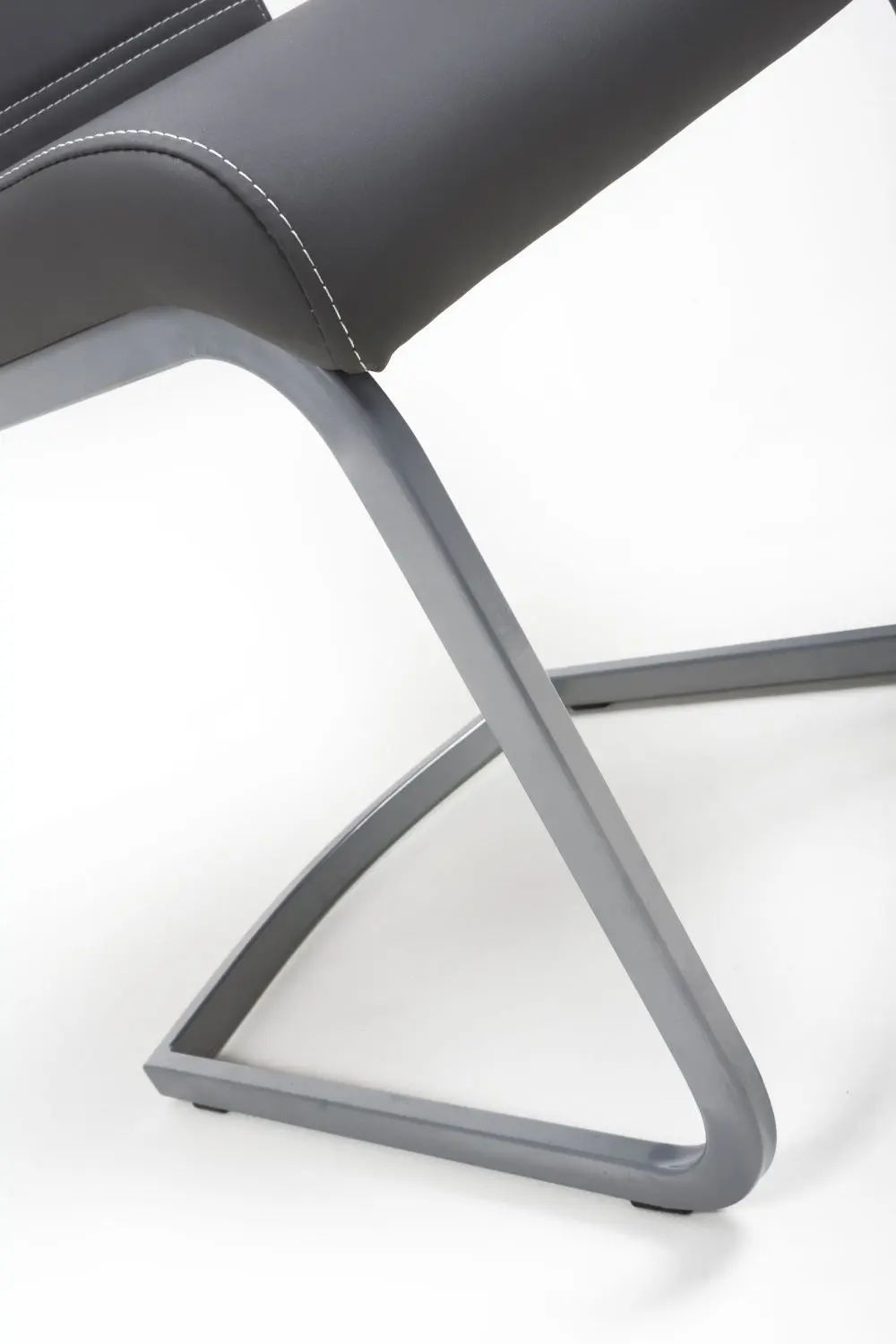 Callisto Leather Effect Grey Dining Chair - Image 7