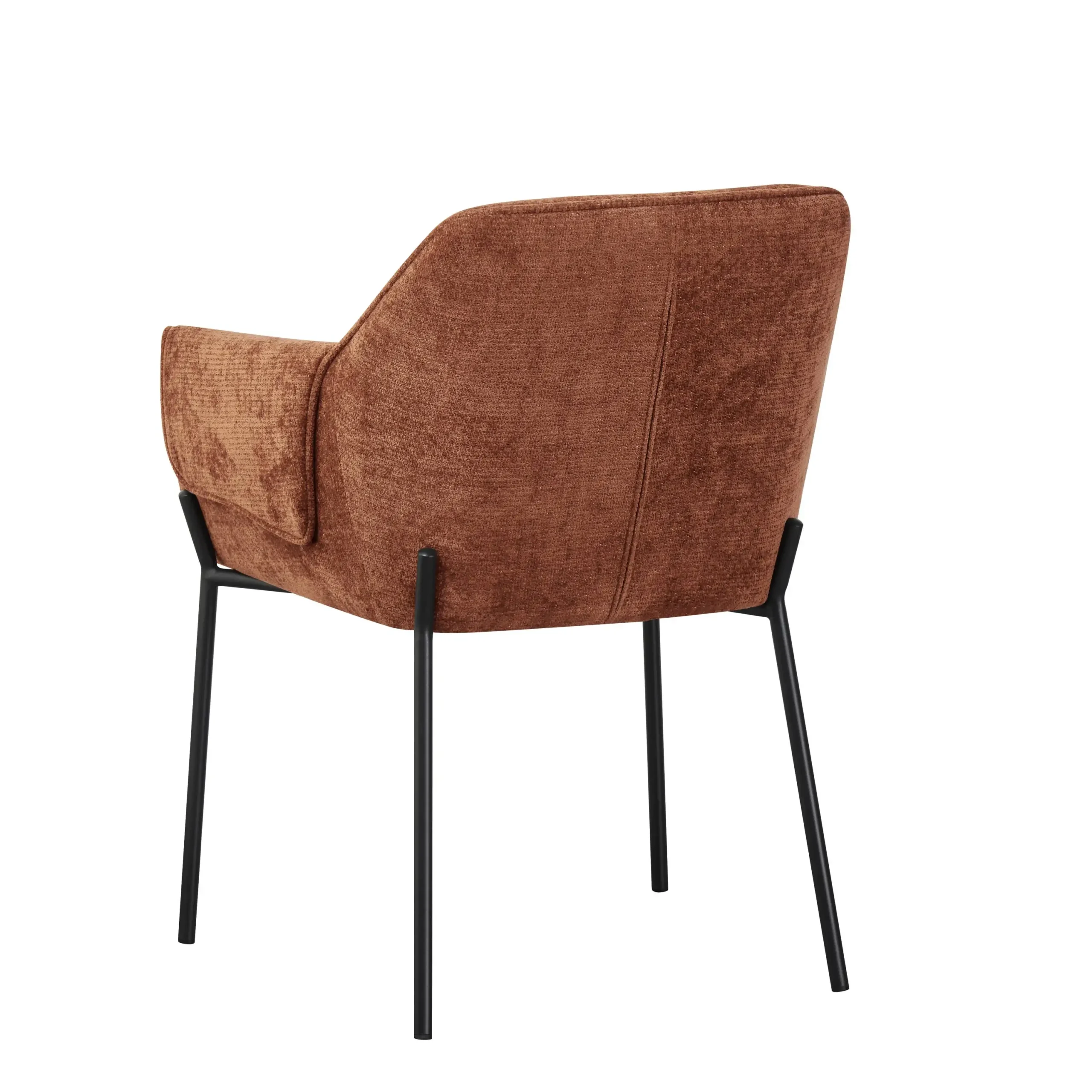 Milan Chenille Effect Burnt Orange Dining Chair - Image 5