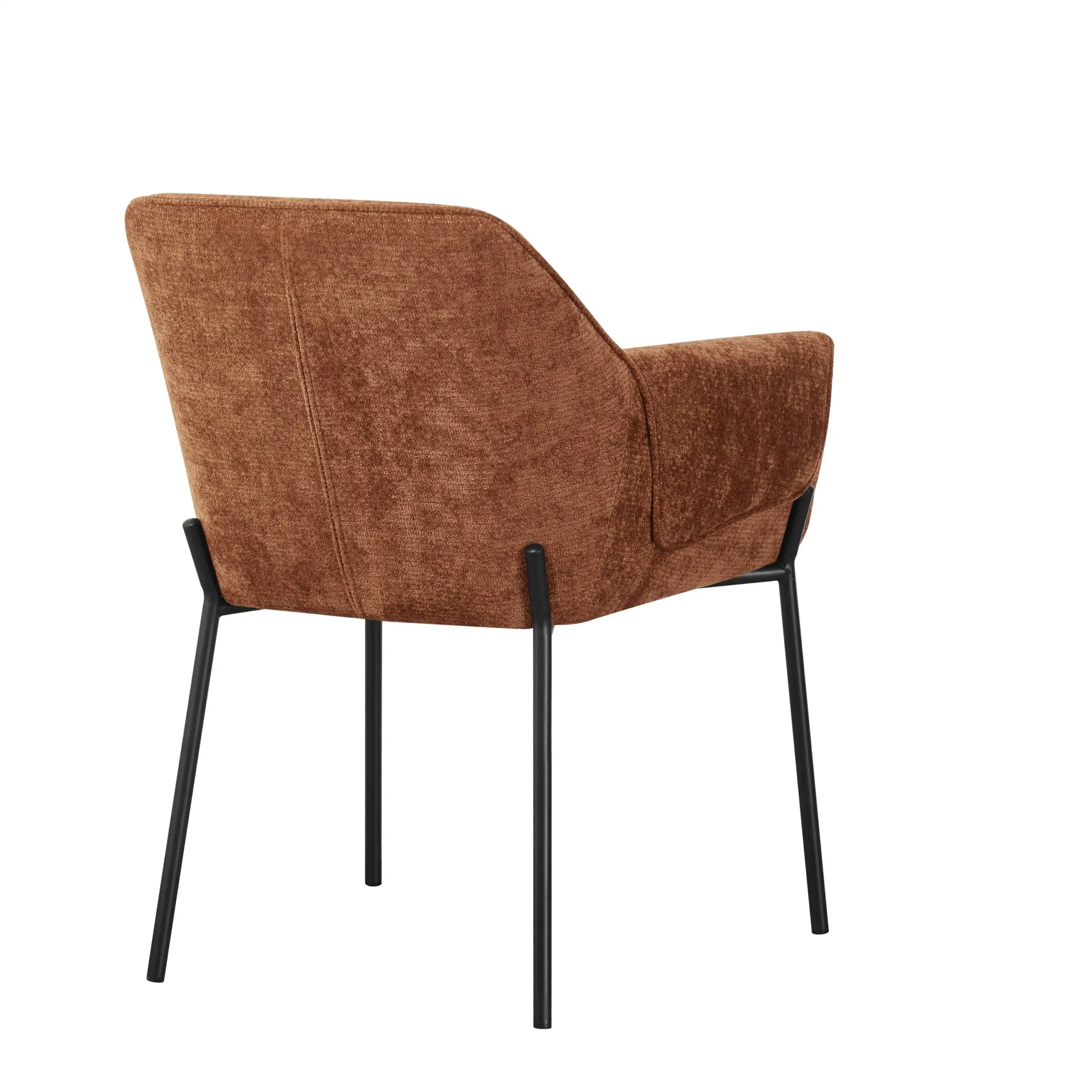 Milan Chenille Effect Burnt Orange Dining Chair - Image 6