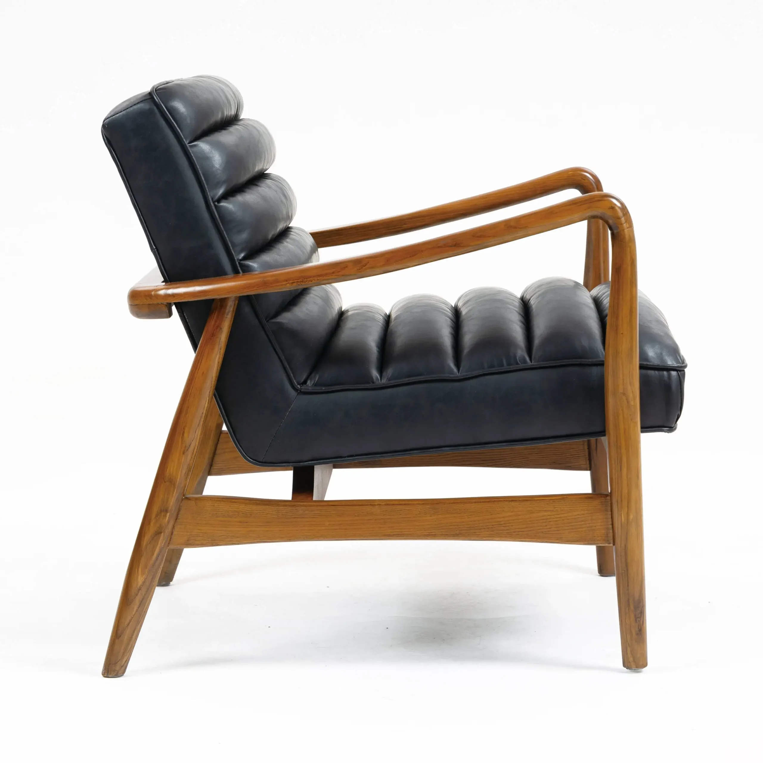 Club Leather Effect Black Armchair - Image 2