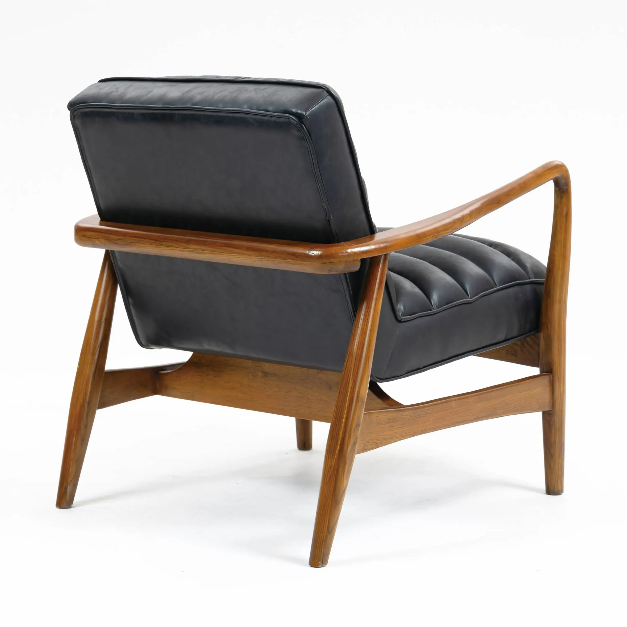 Club Leather Effect Black Armchair - Image 3