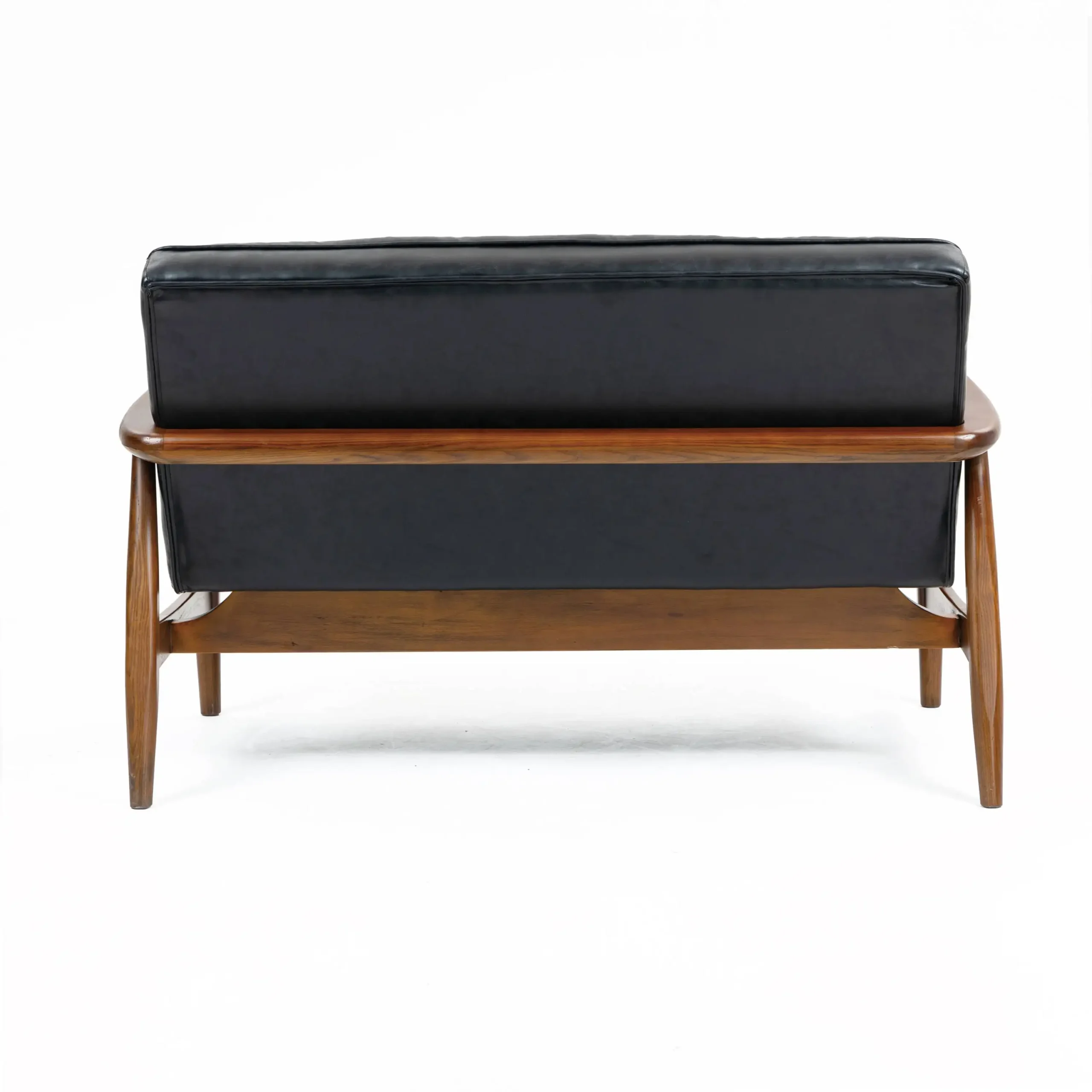 Club Leather Effect Black Sofa - Image 2