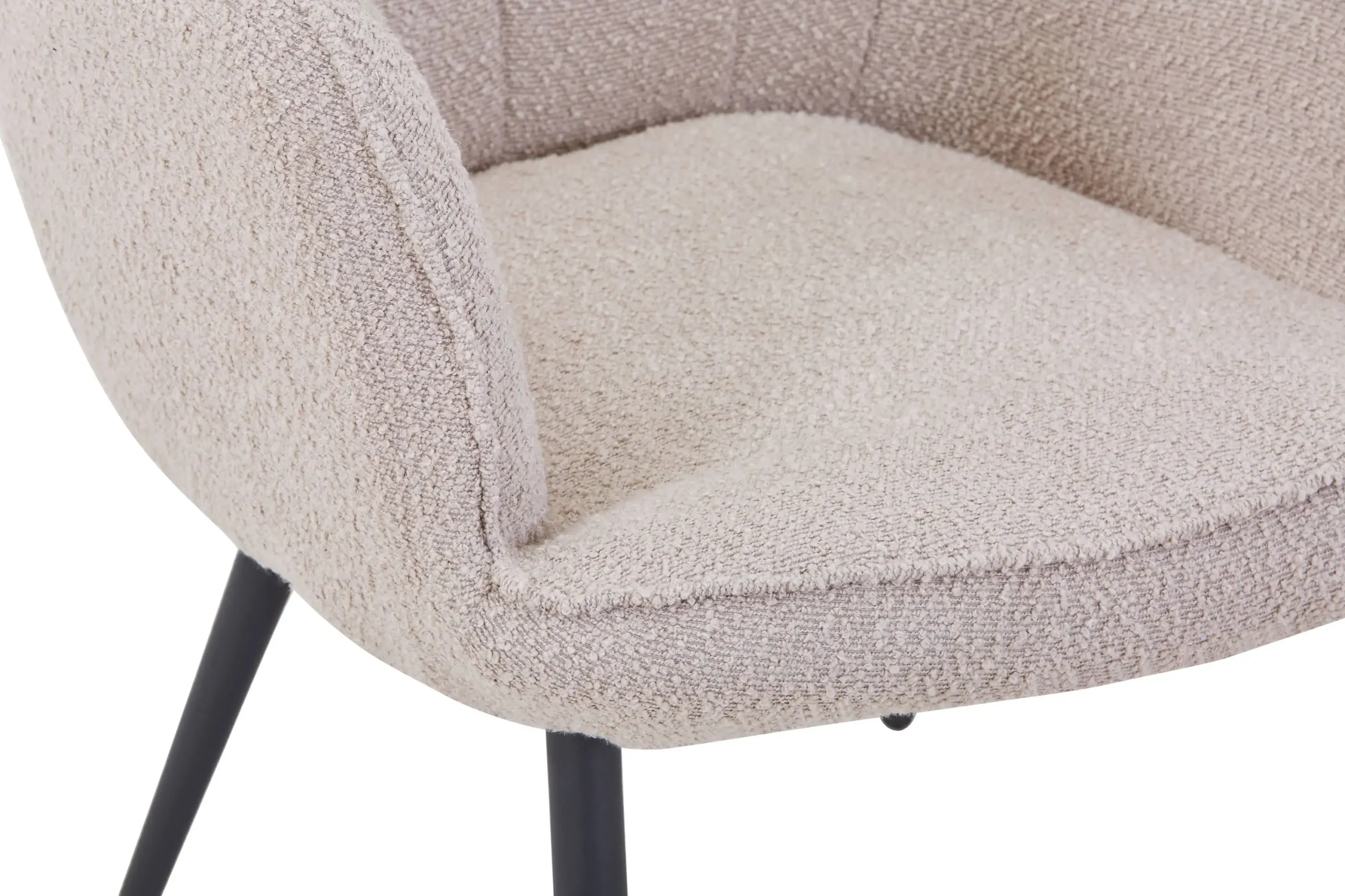 Paris Boucle Light Brown Armchair & Footstool - Image 6