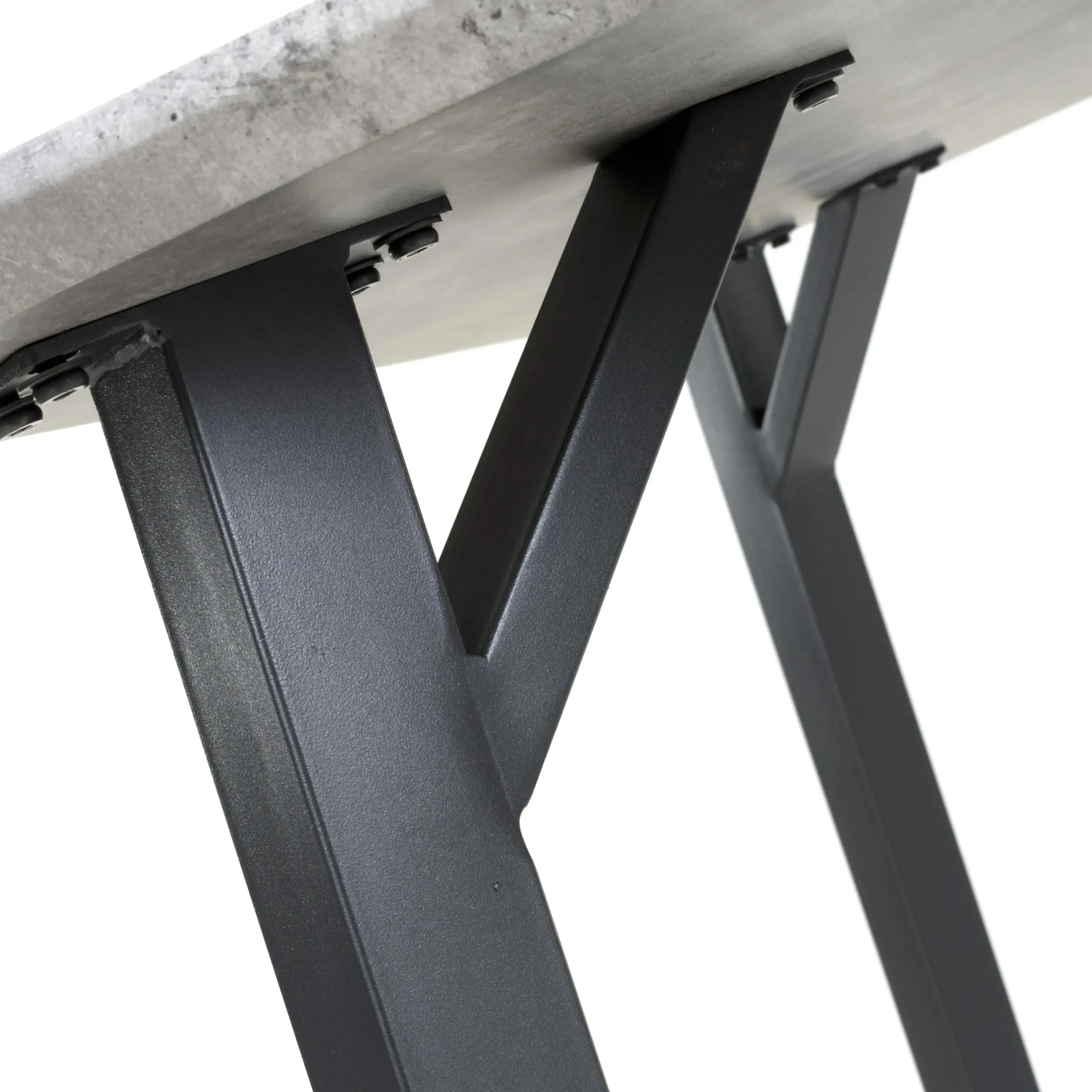 Loxdale 1.2m Grey Concrete Effect Dining Table - Image 6