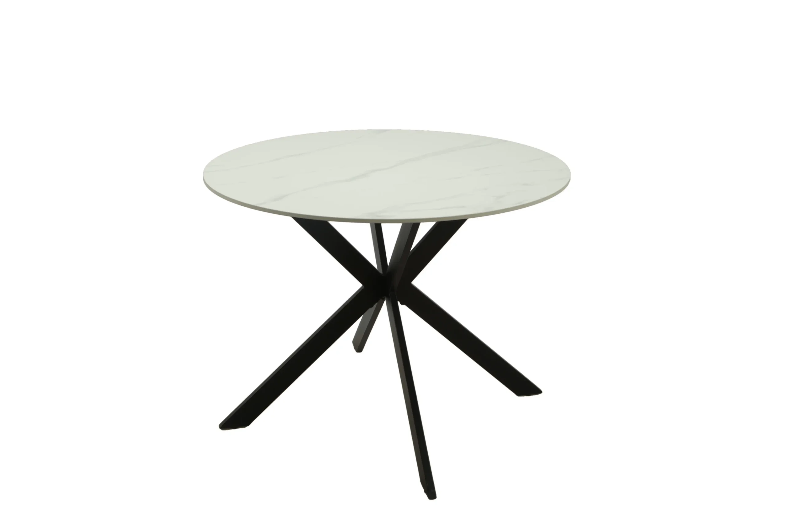 1.2m Round Sintered Stone High Gloss White Dining Table