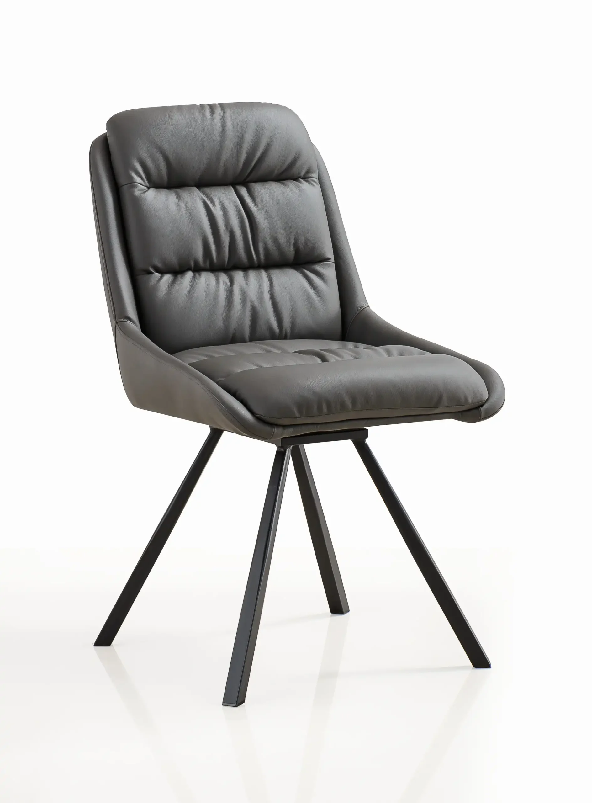 Arnhem Leather Effect Grey Dining Chair