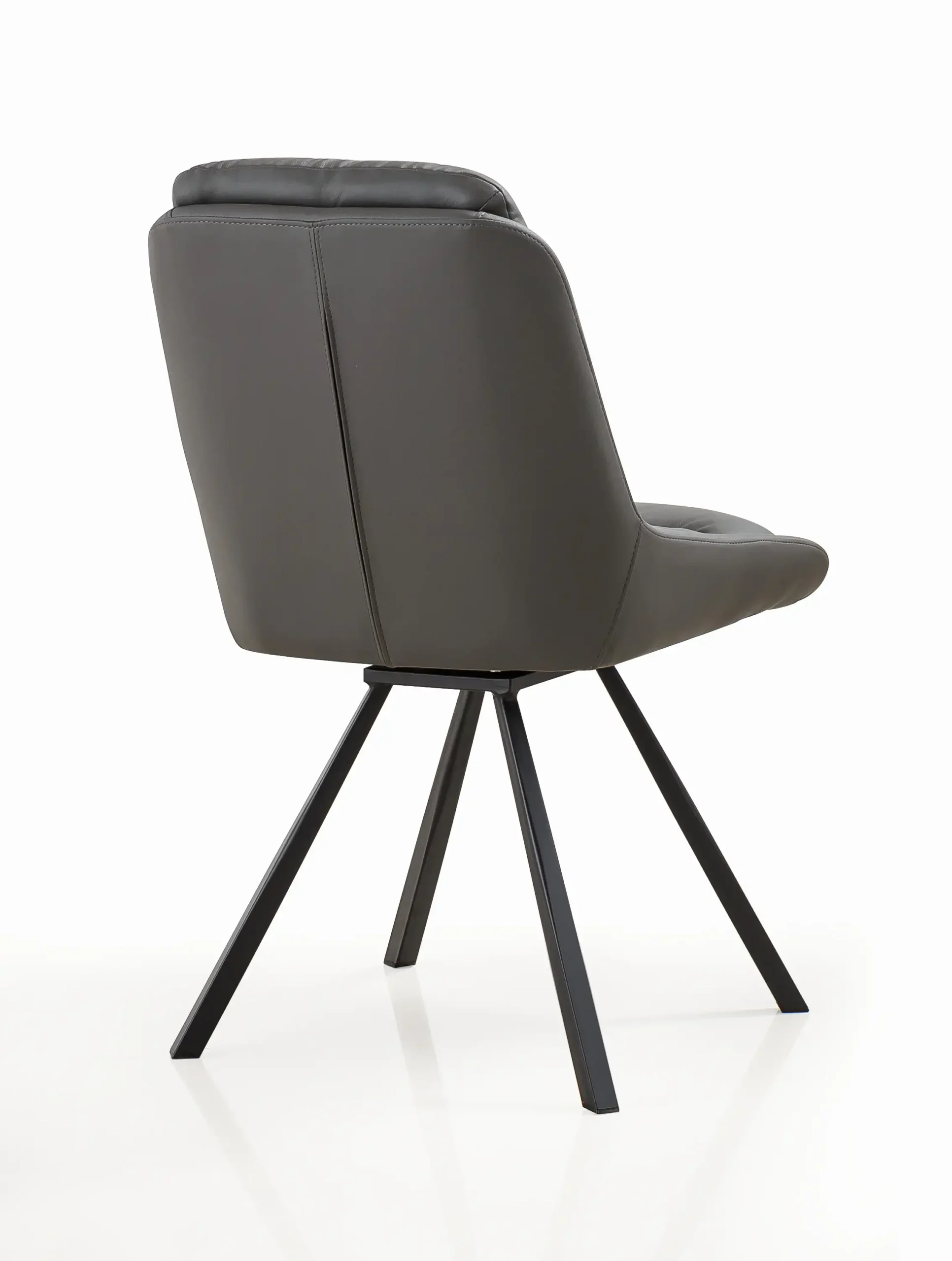 Arnhem Leather Effect Grey Dining Chair - Image 2