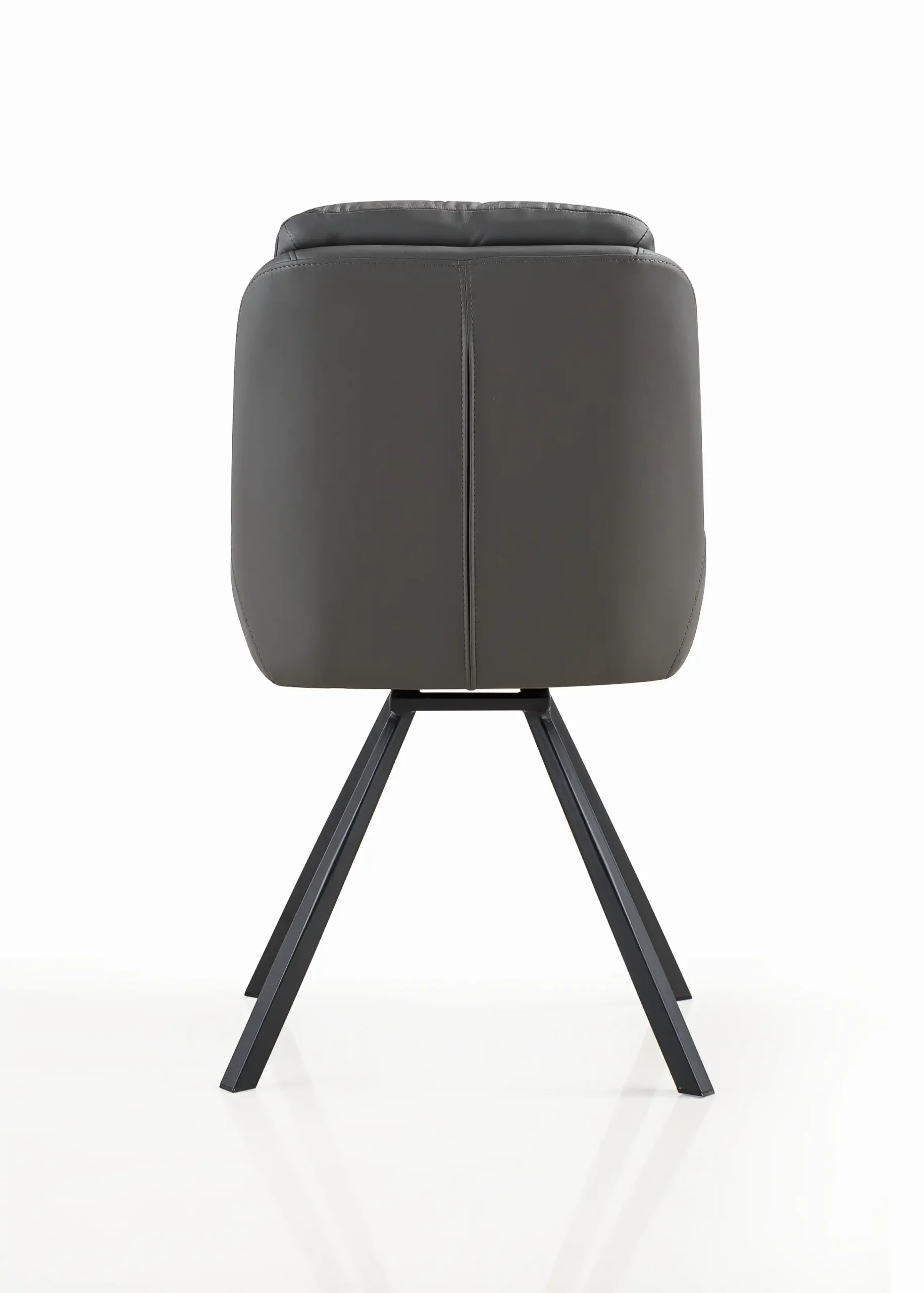 Arnhem Leather Effect Grey Dining Chair - Image 4