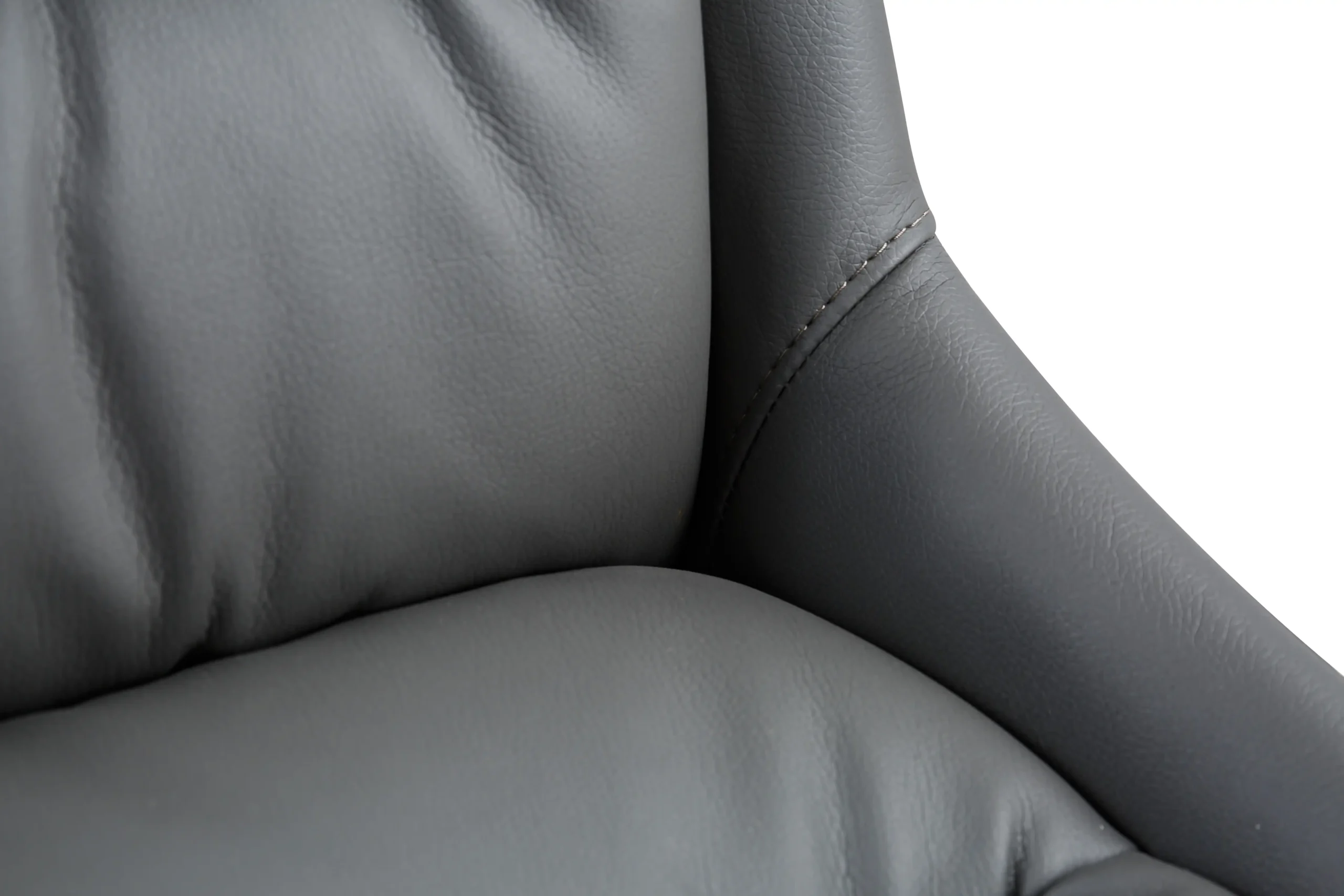 Arnhem Leather Effect Grey Dining Chair - Image 9