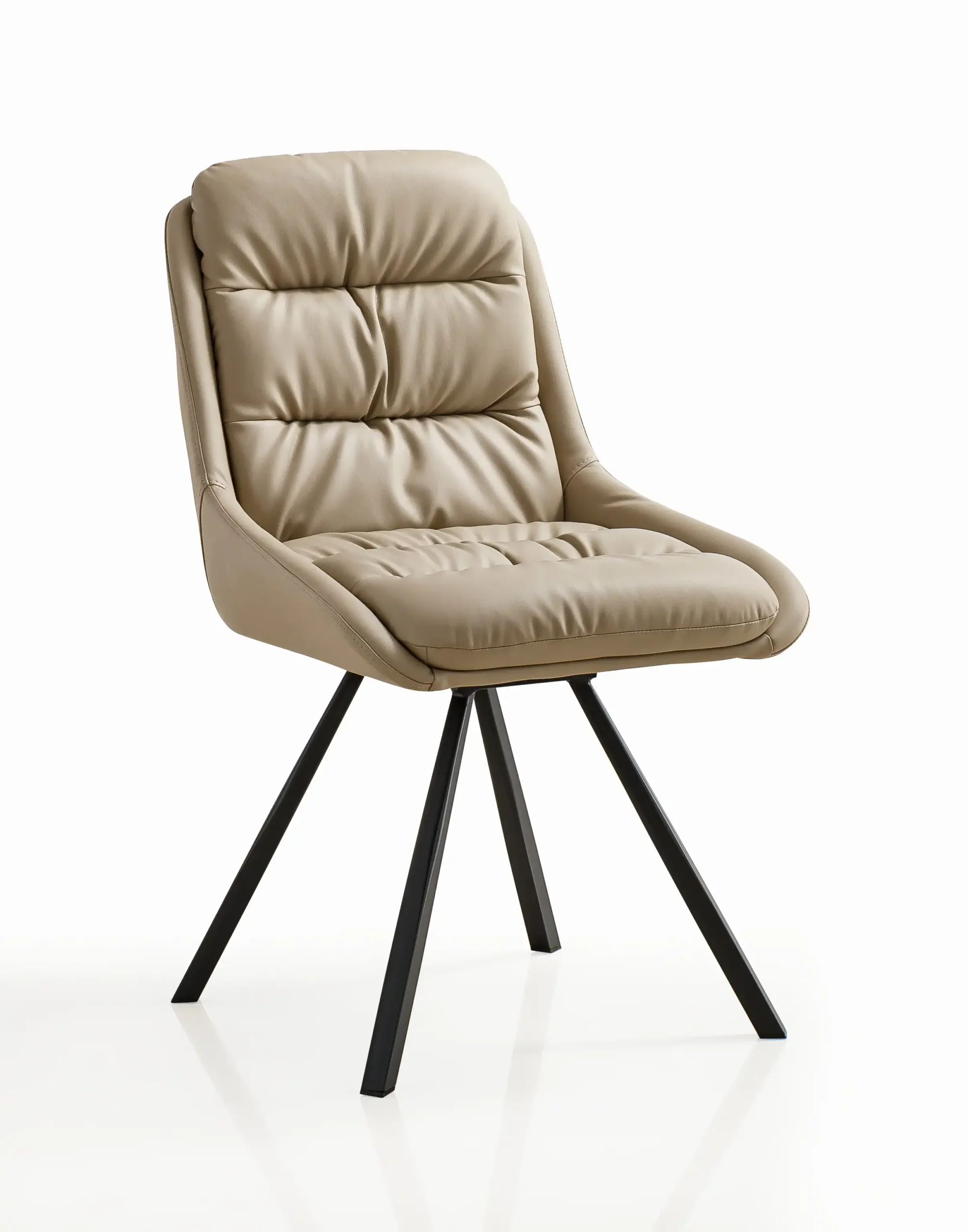 Arnhem Leather Effect Cream Dining Chair