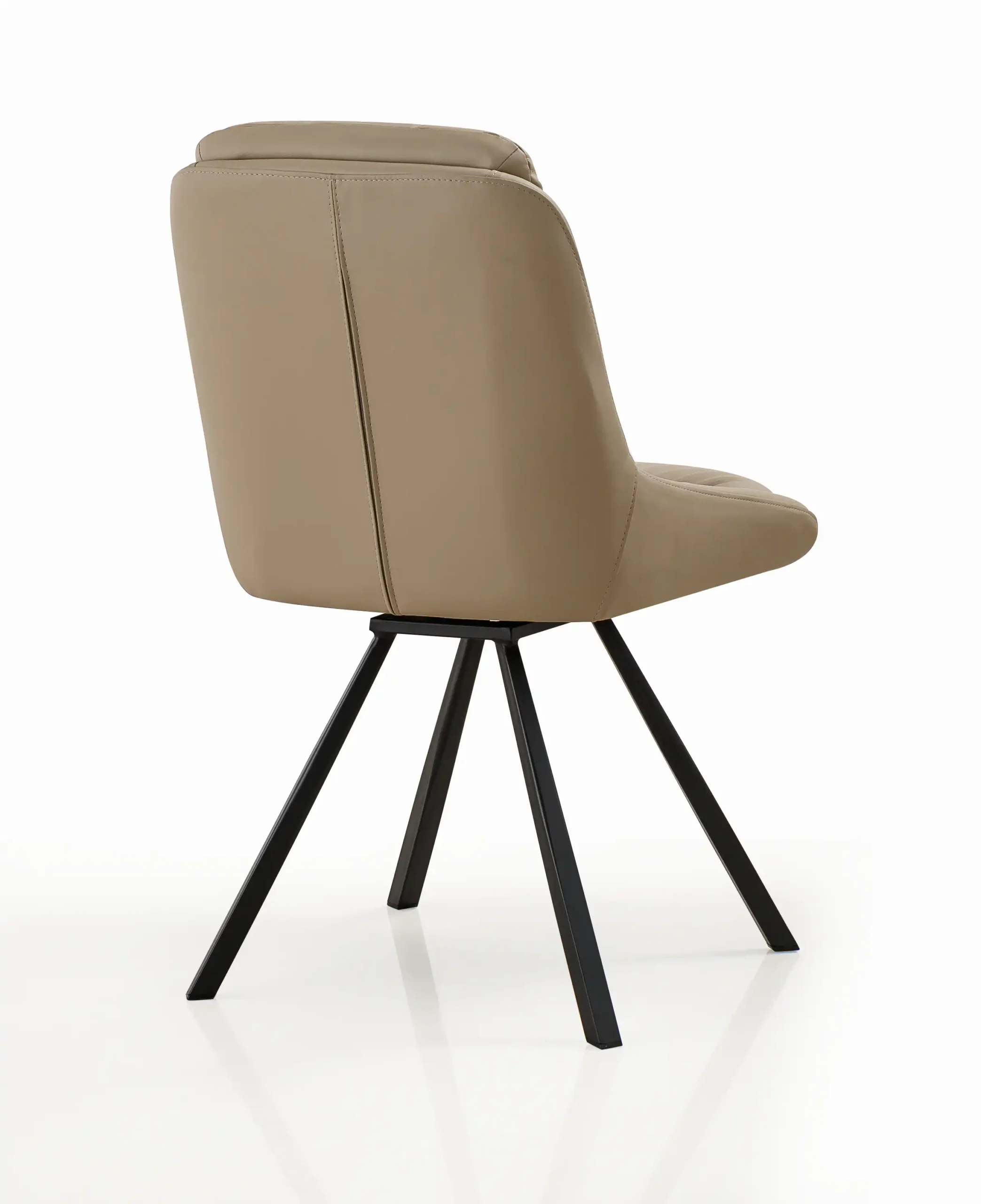 Arnhem Leather Effect Cream Dining Chair - Image 2