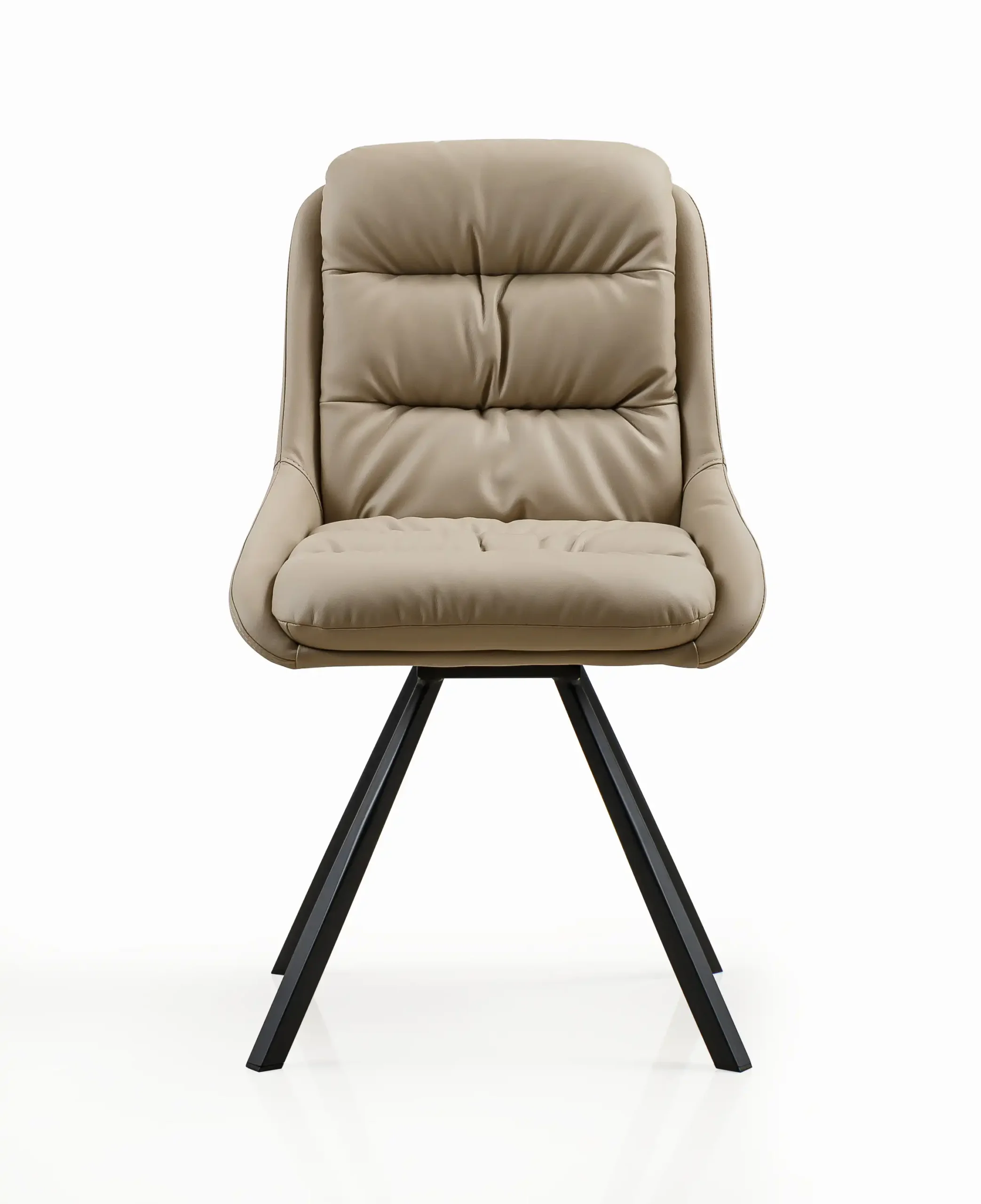 Arnhem Leather Effect Cream Dining Chair - Image 5