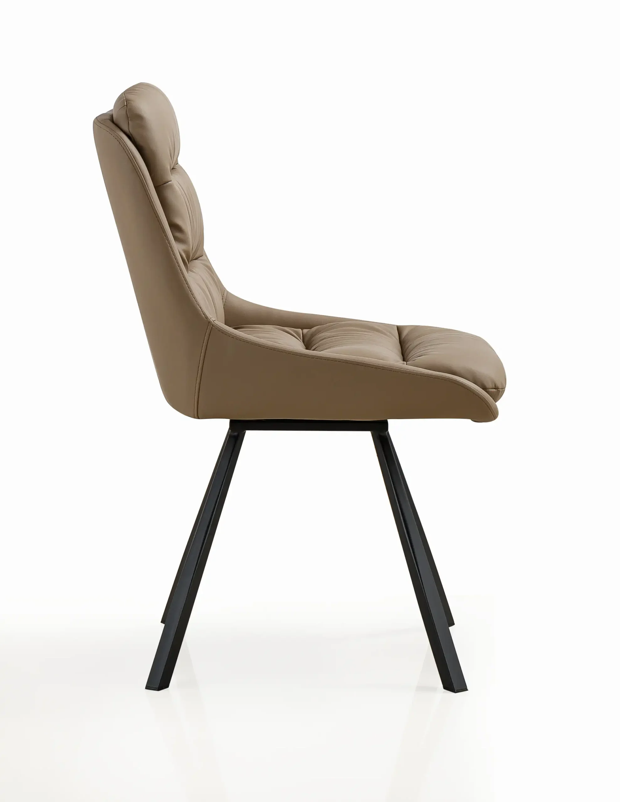 Arnhem Leather Effect Mink Dining Chair - Image 3